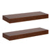 Floating Shelf 2 Piece 24 Inch Walnut Brown 1