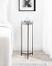 Drink Table Clear Pewter 9x9x23 7