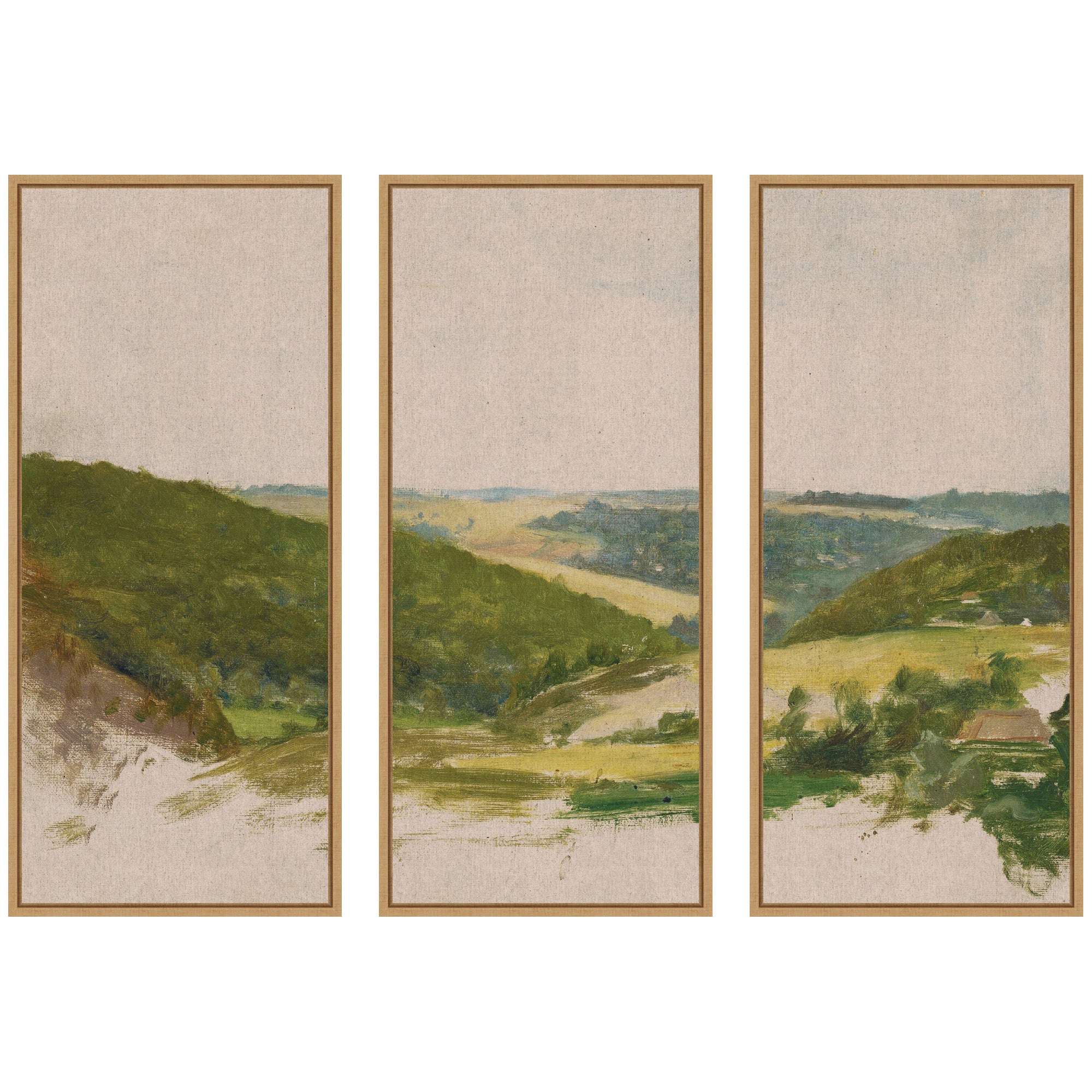 Art Set 3 Piece Set 18x40 Sylvie Natural 1