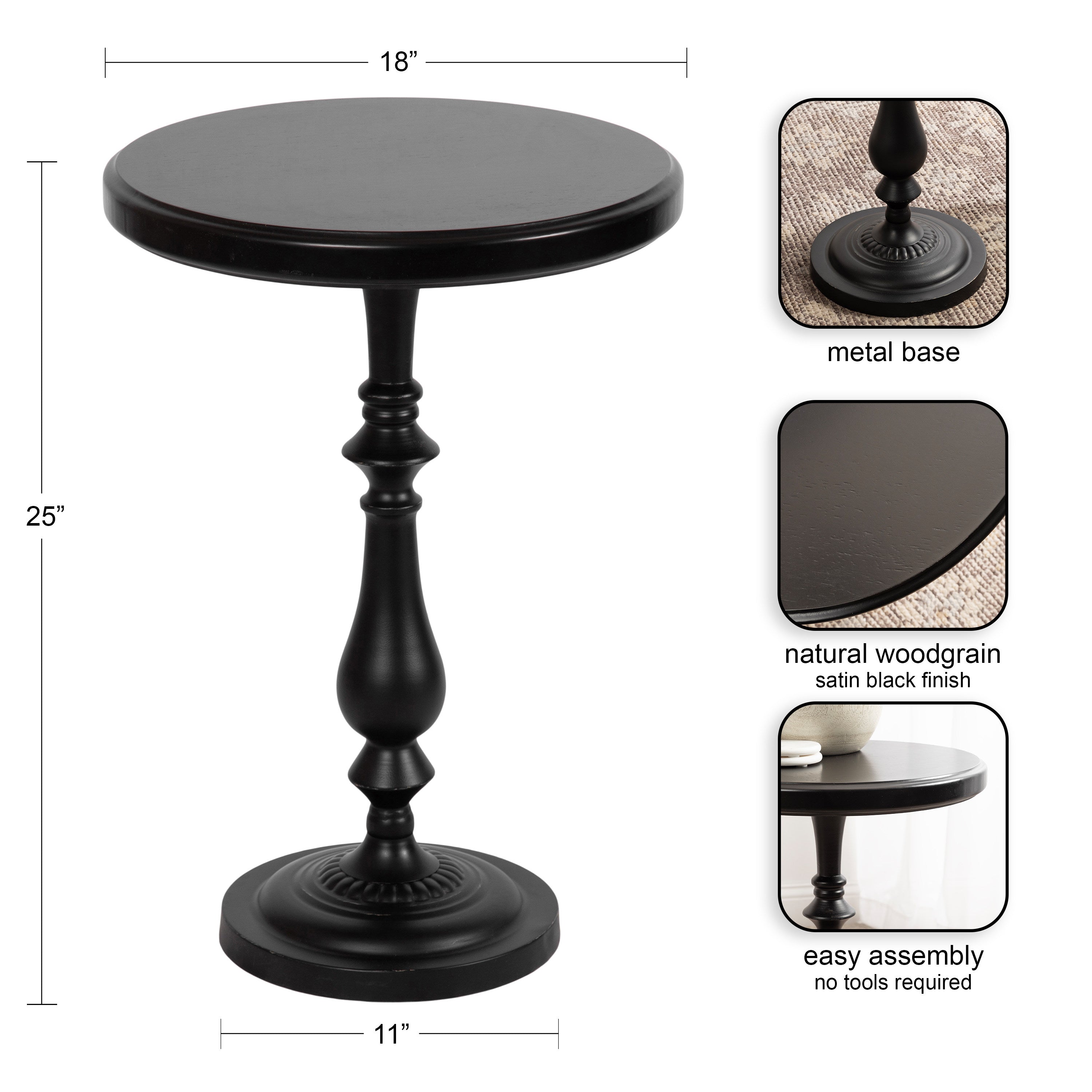Wixley Wood and Metal Side Table