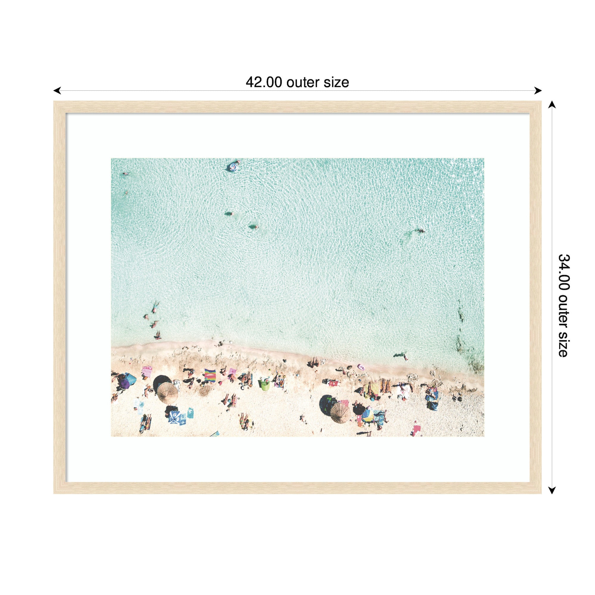 Turquoise Beach from Above No. 2 by Amy Peterson Framed Wall Art Print