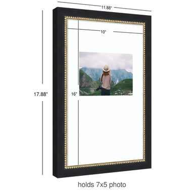 Wall Frame Belmont Black 10x16 matted to 5x7 2