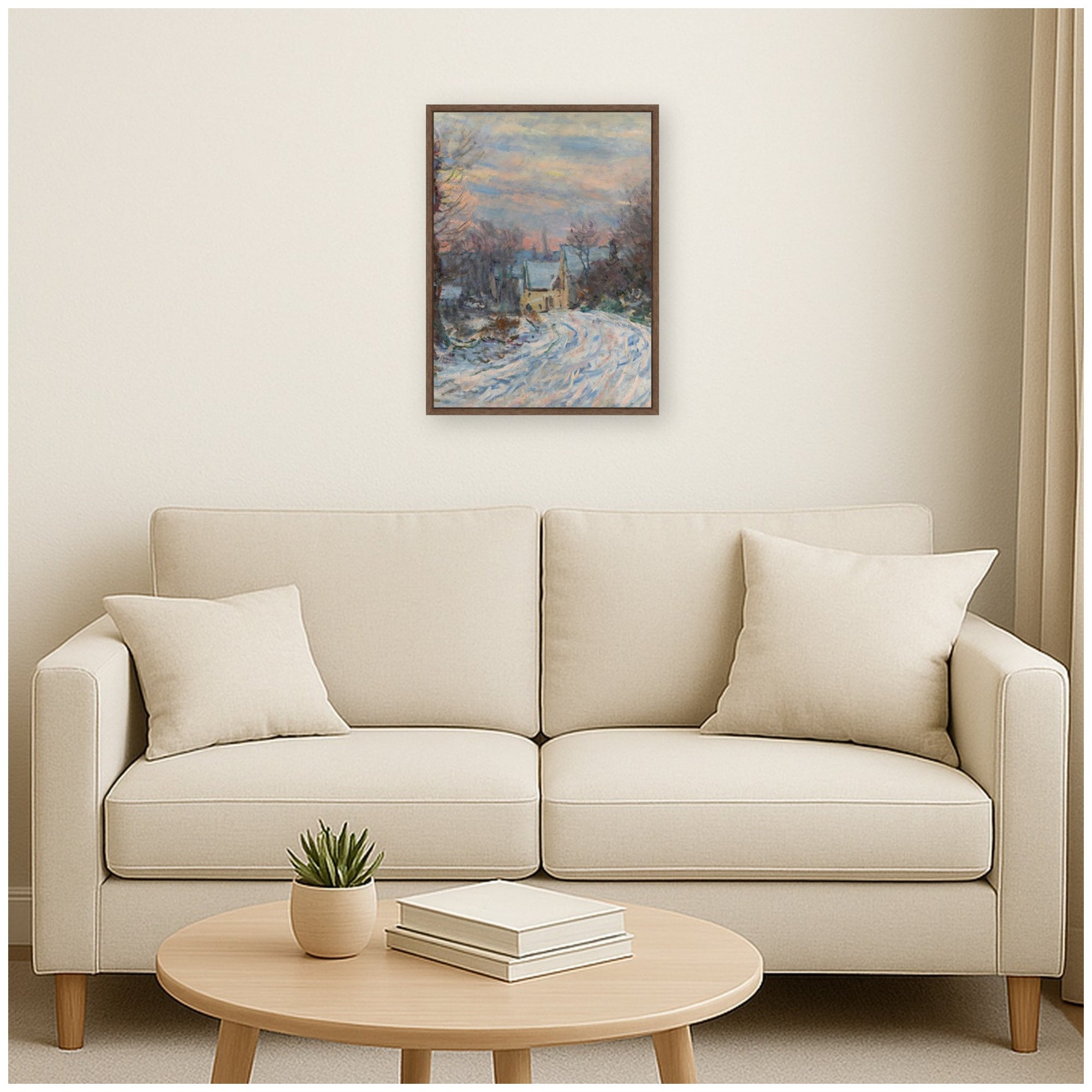 Framed Canvas Sylvie Walnut 18x24 6