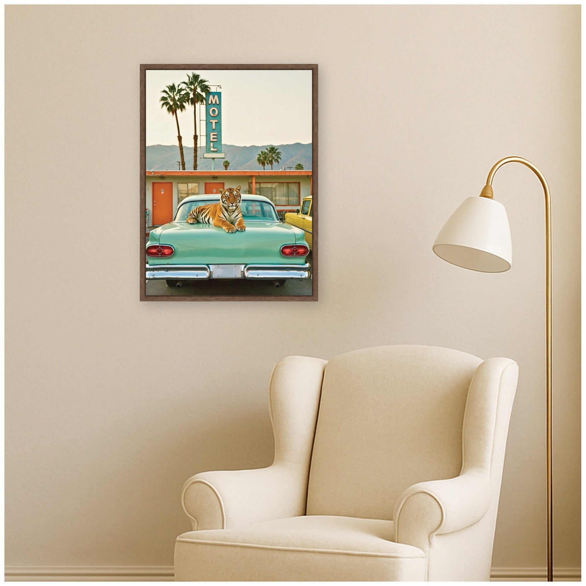 Framed Canvas Sylvie Walnut 18x24 5