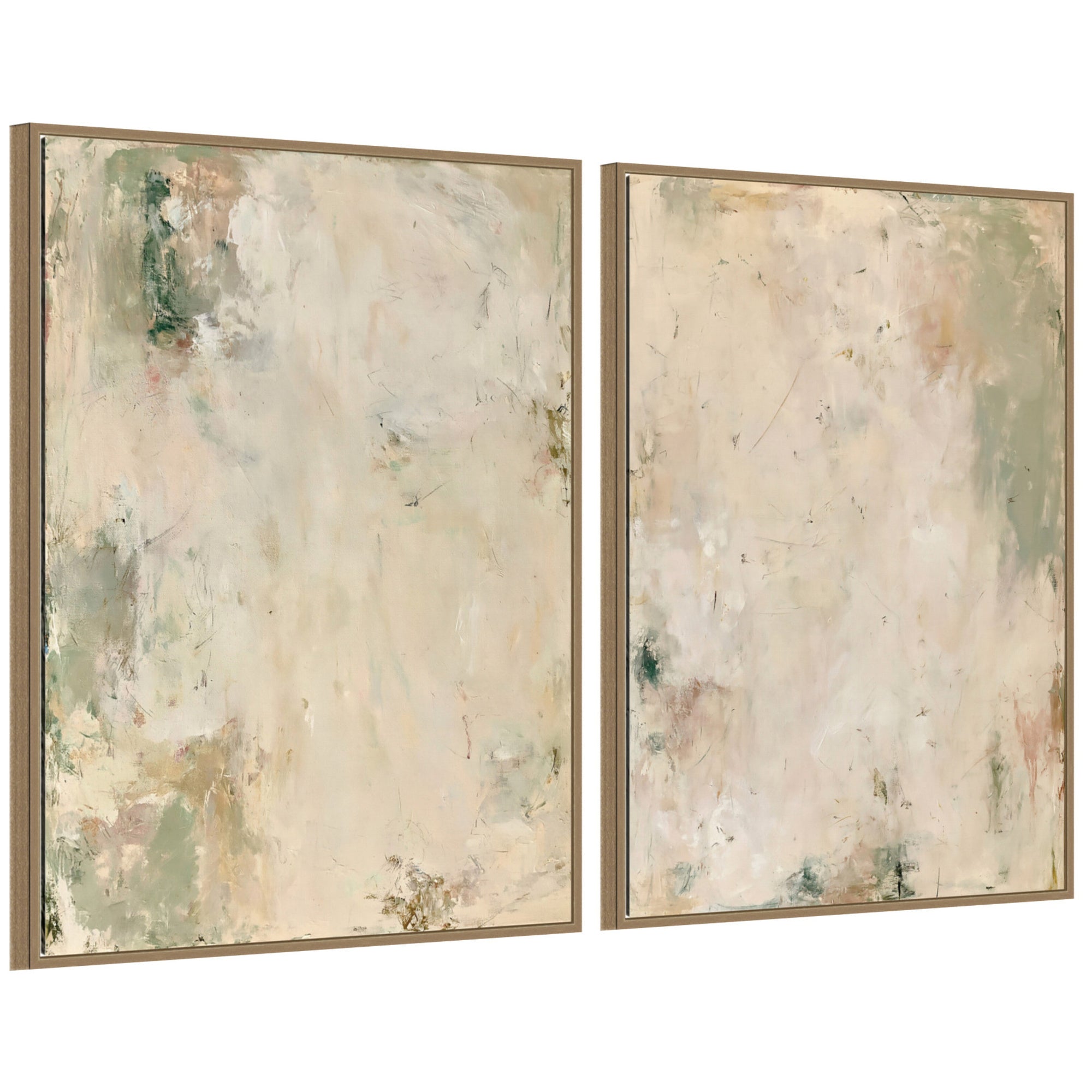 Framed Canvas Sylvie Dark Gold 2 Piece Set 28x38 1