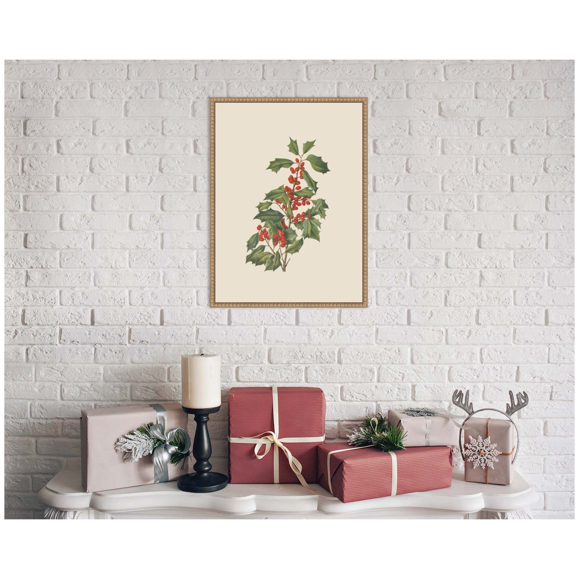 Framed Canvas Sylvie Beaded Rustic Natural 18x24 5