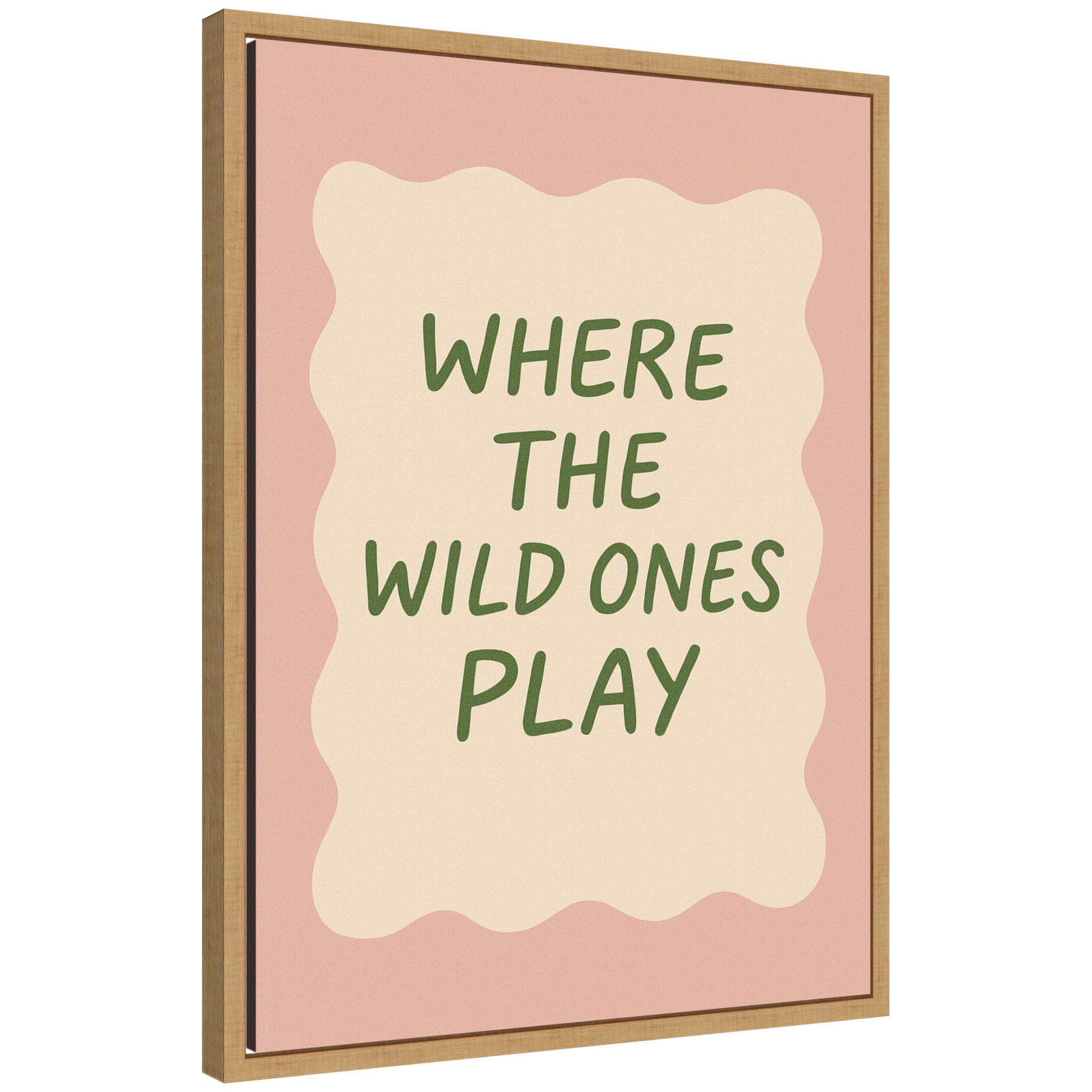 Where The Wild Ones Play Squiggly by Laura Moss Framed Canvas Wall Art Print