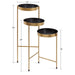 Plant Stand Black Gold 16x21x30 3