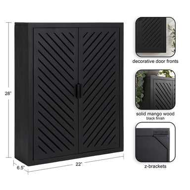 Cabinet Black 22x7x28 2