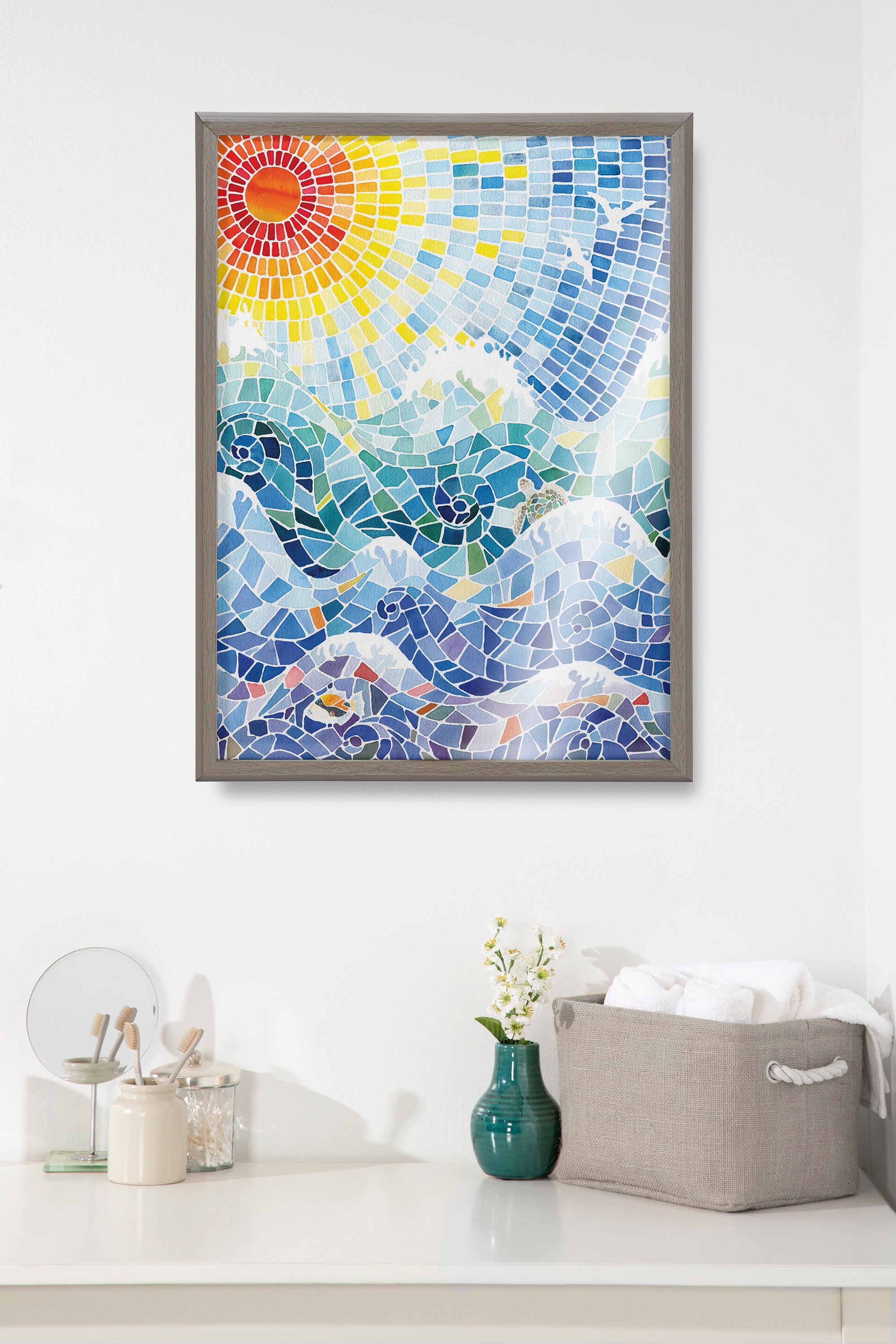 Blake It’s a Beautiful Life Framed Printed Glass by Janet Meinke-Lau