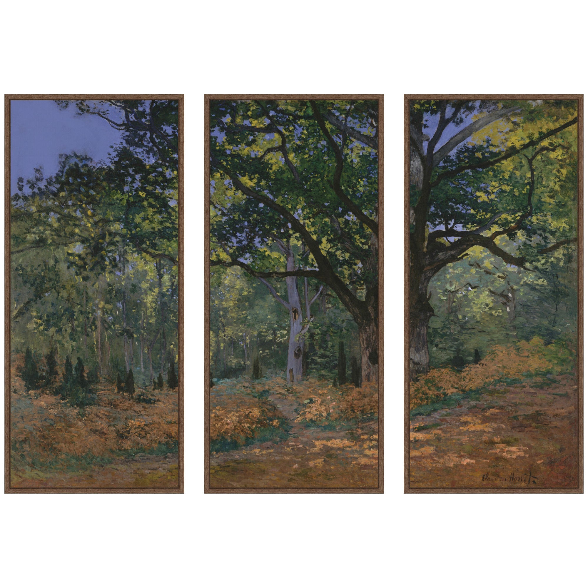 Art Set 3 Piece Set 18x40 Sylvie Walnut 1