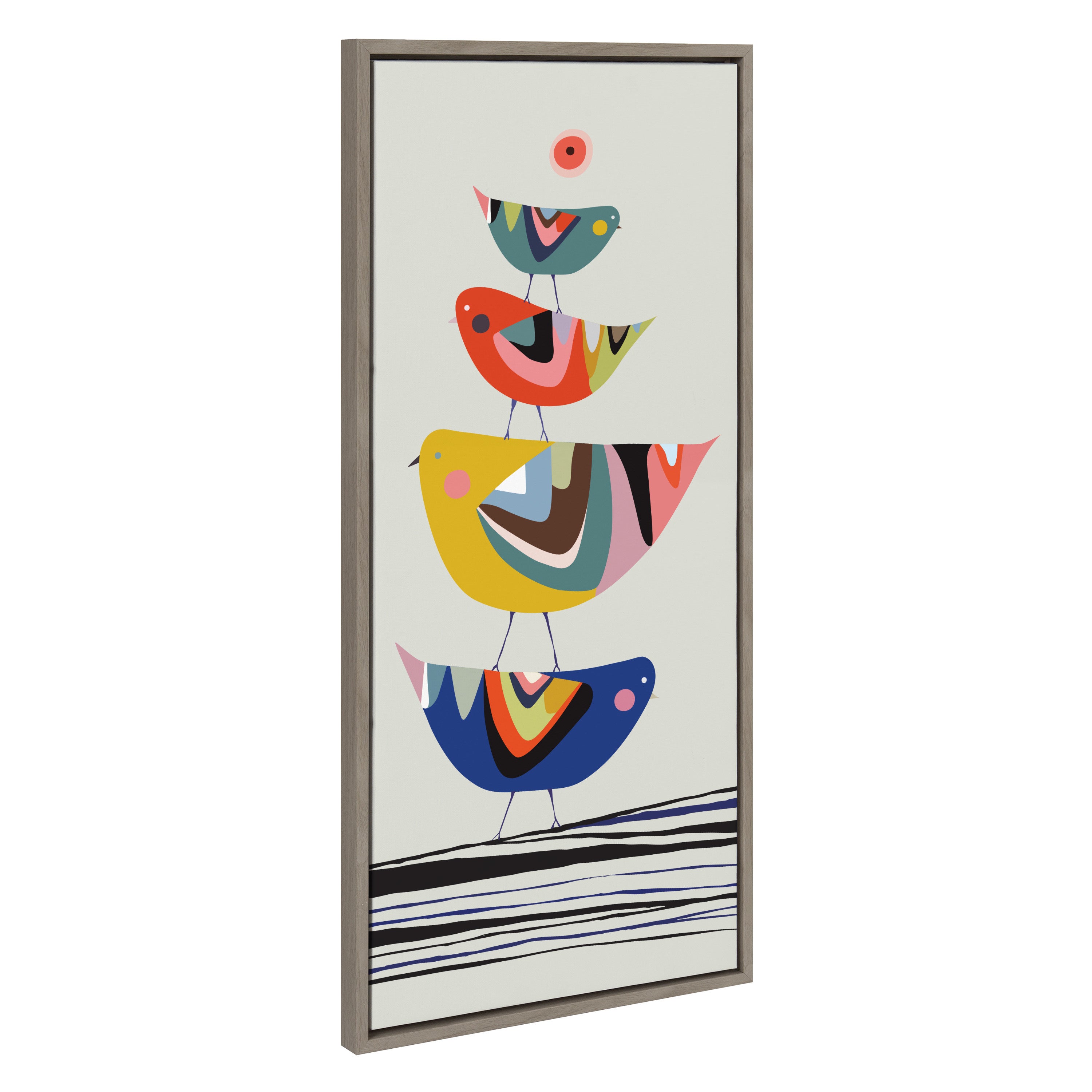 Framed Canvas Sylvie Graywash 18x40 2