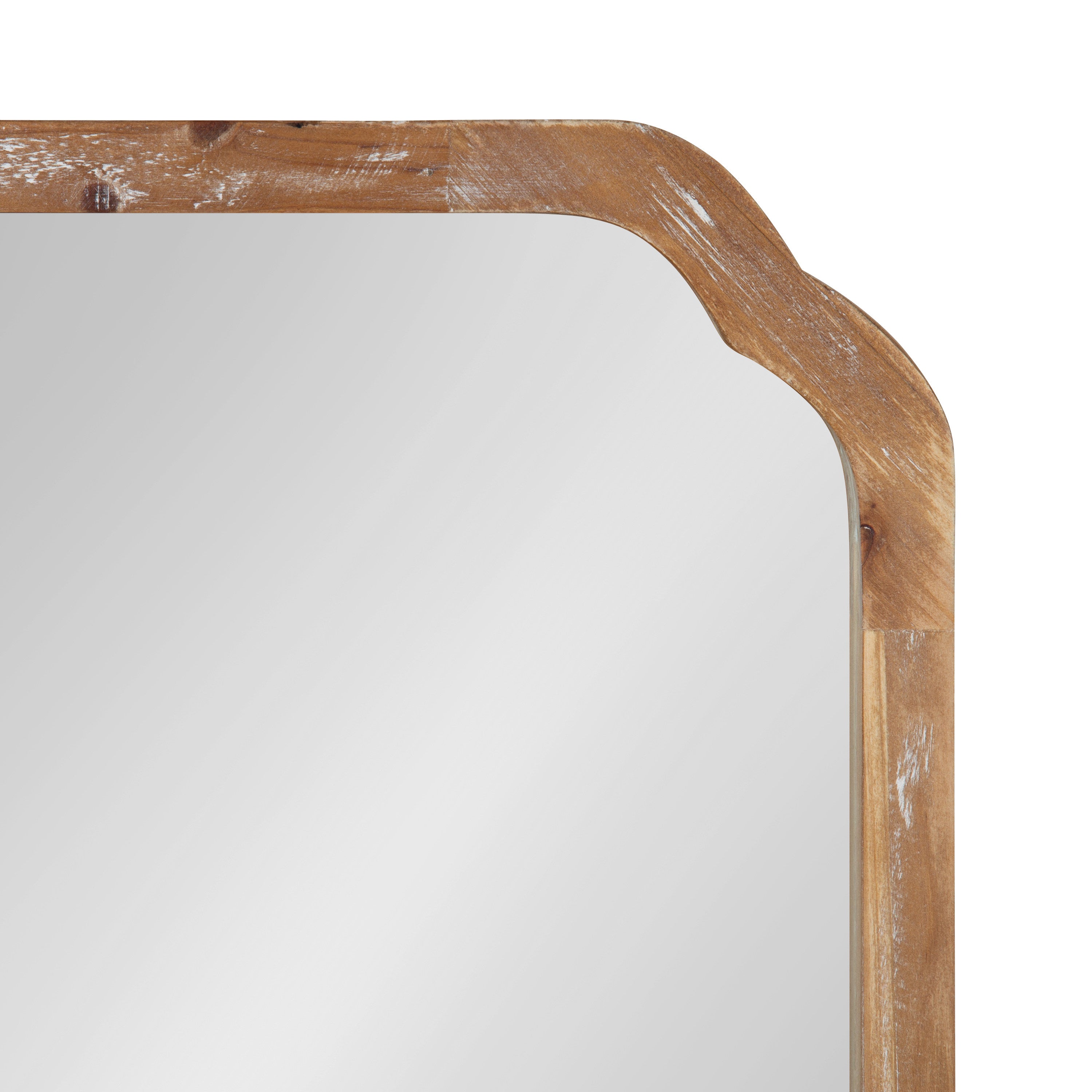 Scallop Mirror Rustic Brown 24x36 3