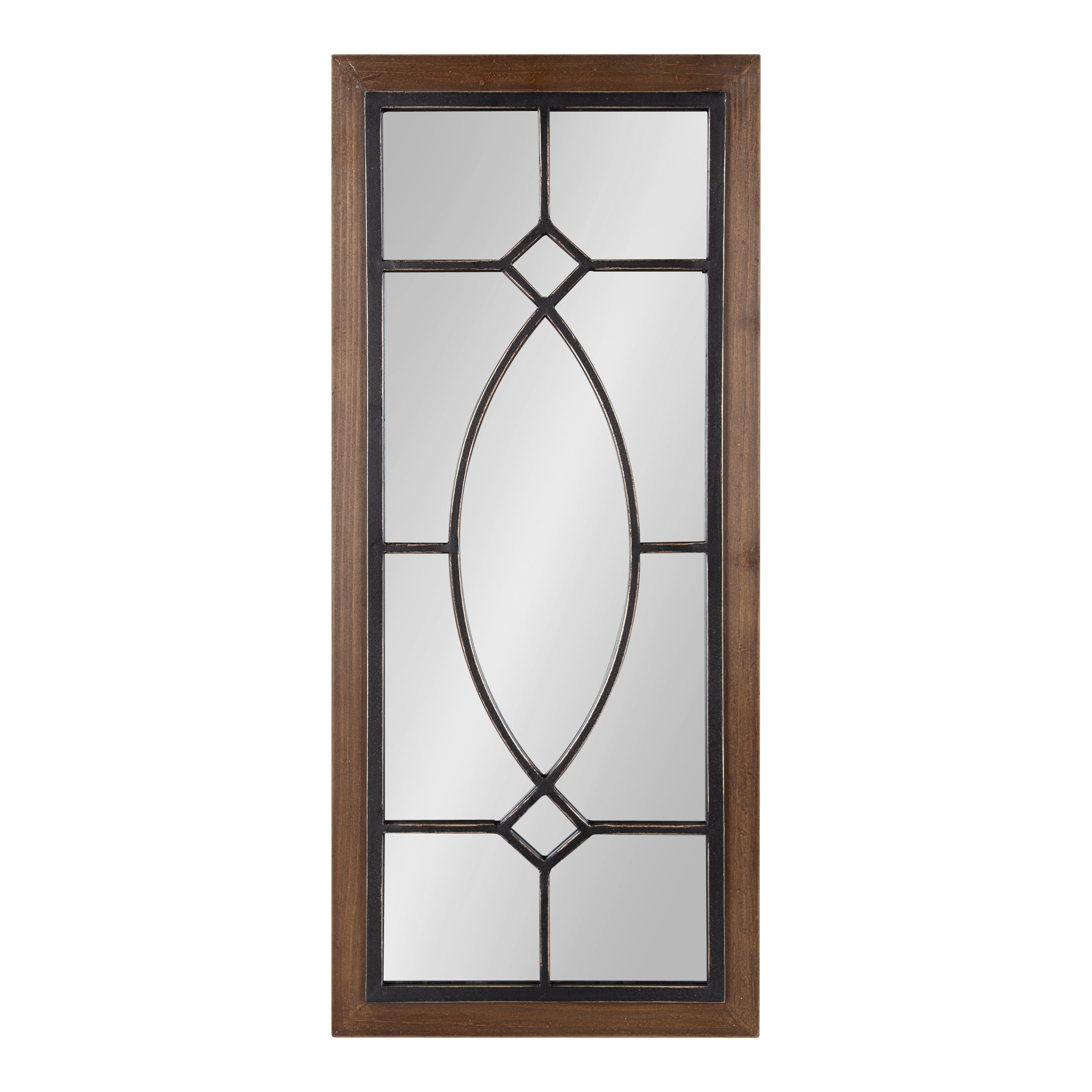 Decorative Mirror Walnut Brown 13x30 3