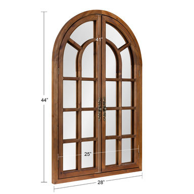 Windowpane Mirror Brown 28x44 5