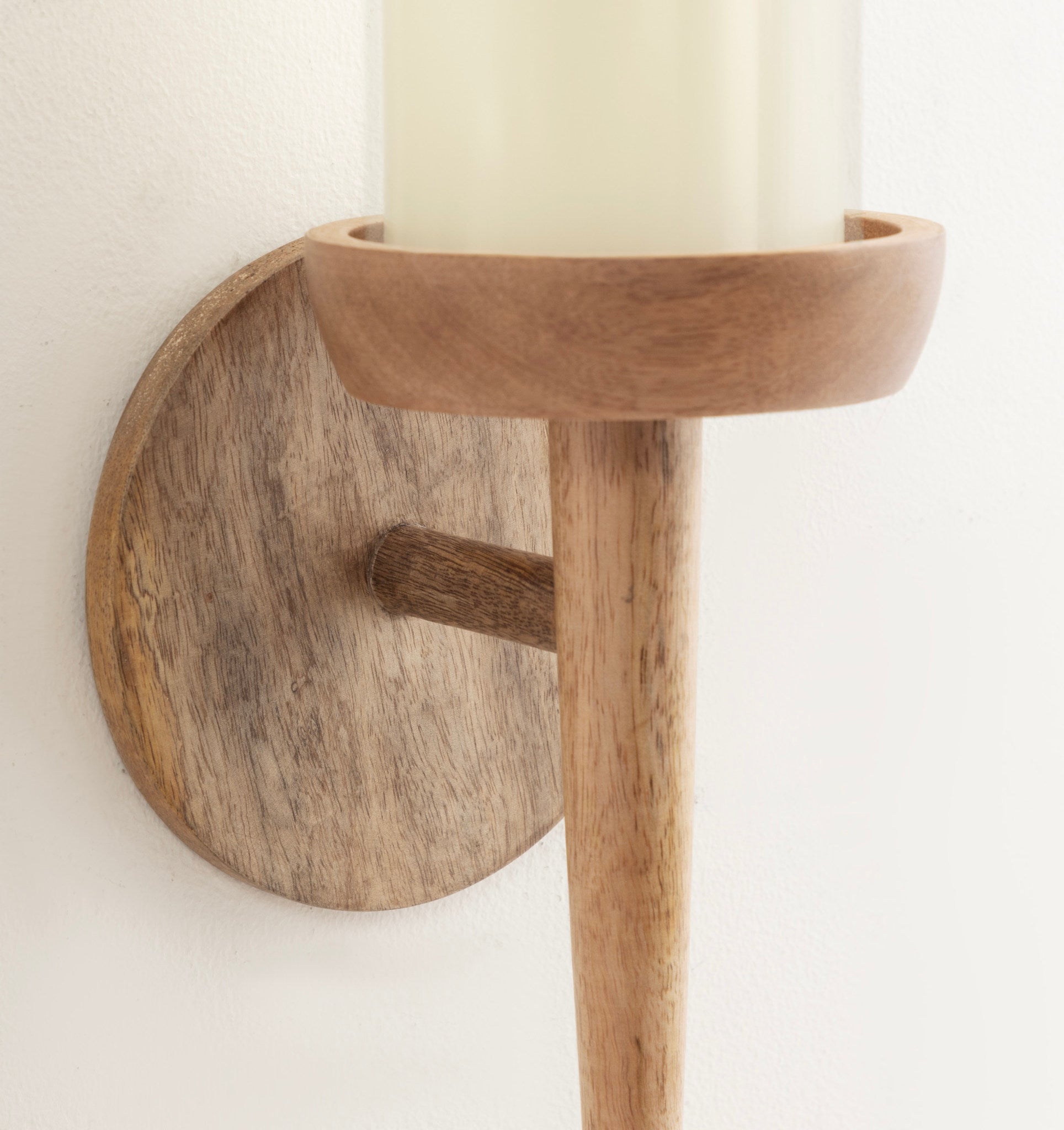Shae Wood and Glass Wall Sconce