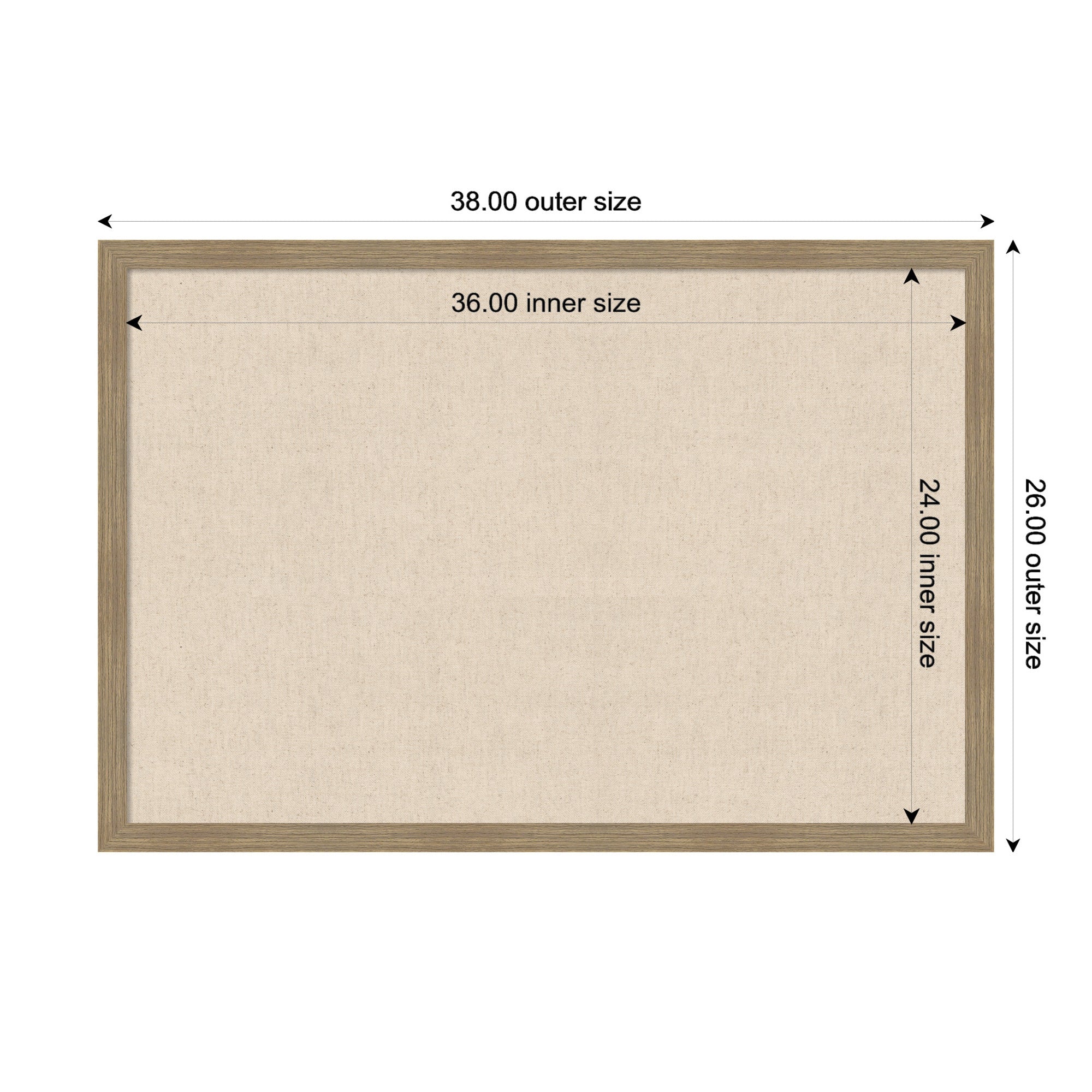 Pinboard 38x26 Woodgrain Stripe Mocha 2