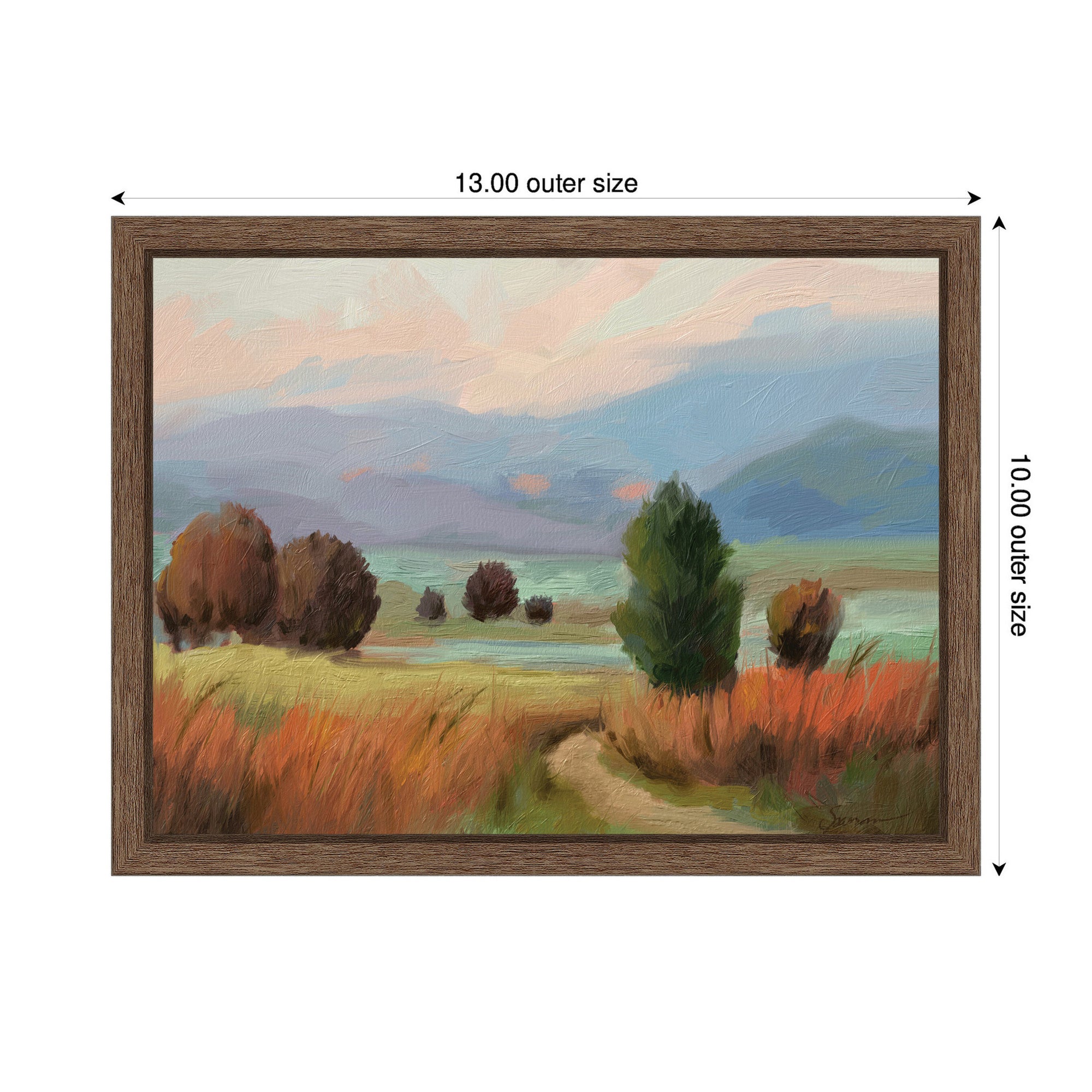Framed Canvas 13x10 Sylvie Walnut 2