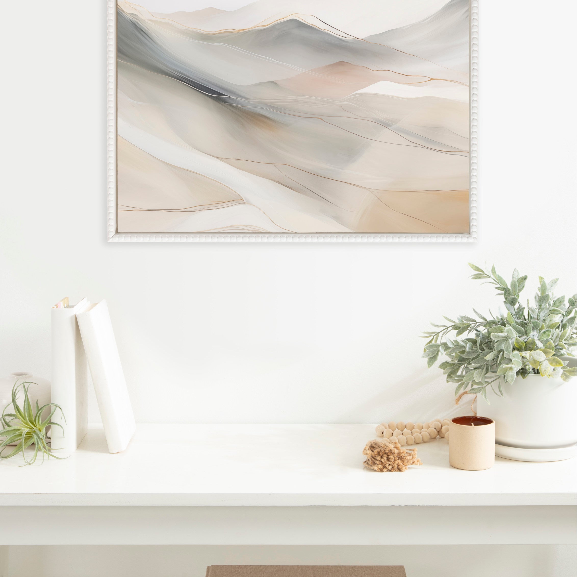 Framed Canvas 18x24 Sylvie Beaded White 5
