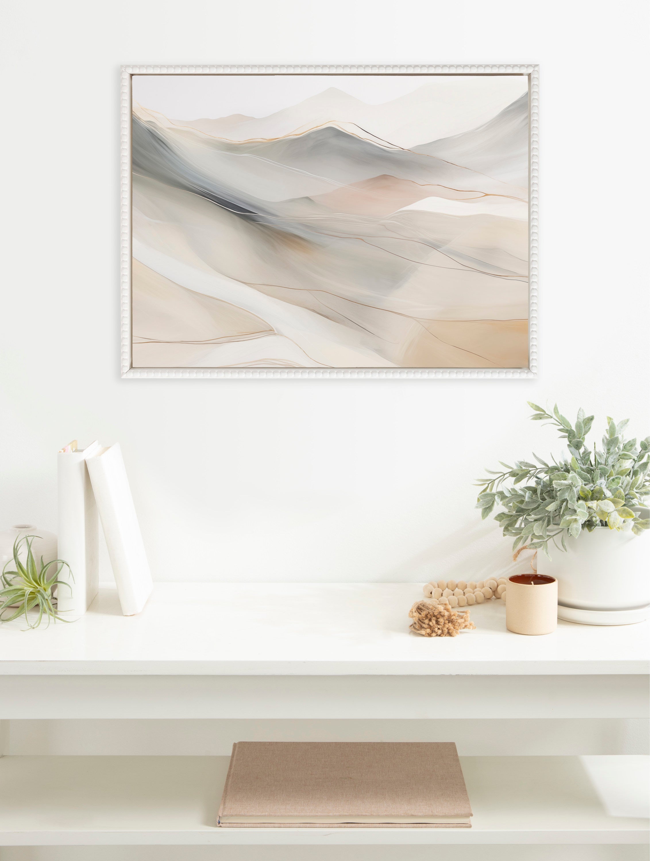 Framed Canvas 18x24 Sylvie Beaded White 5