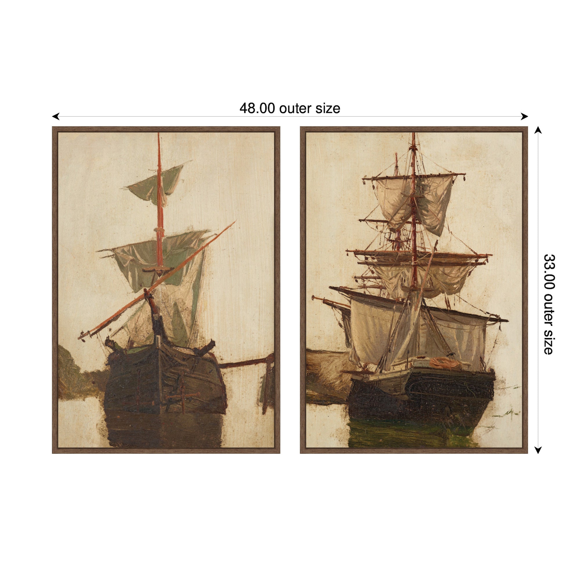 Art Set 2 Piece Set 23x33 Sylvie Walnut 2