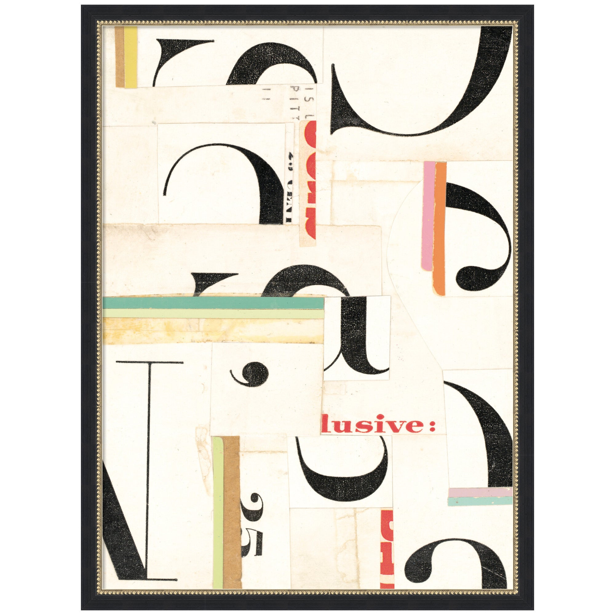 Typography White by Felicia Dadak Framed Mounted Canvas Wall Art Print