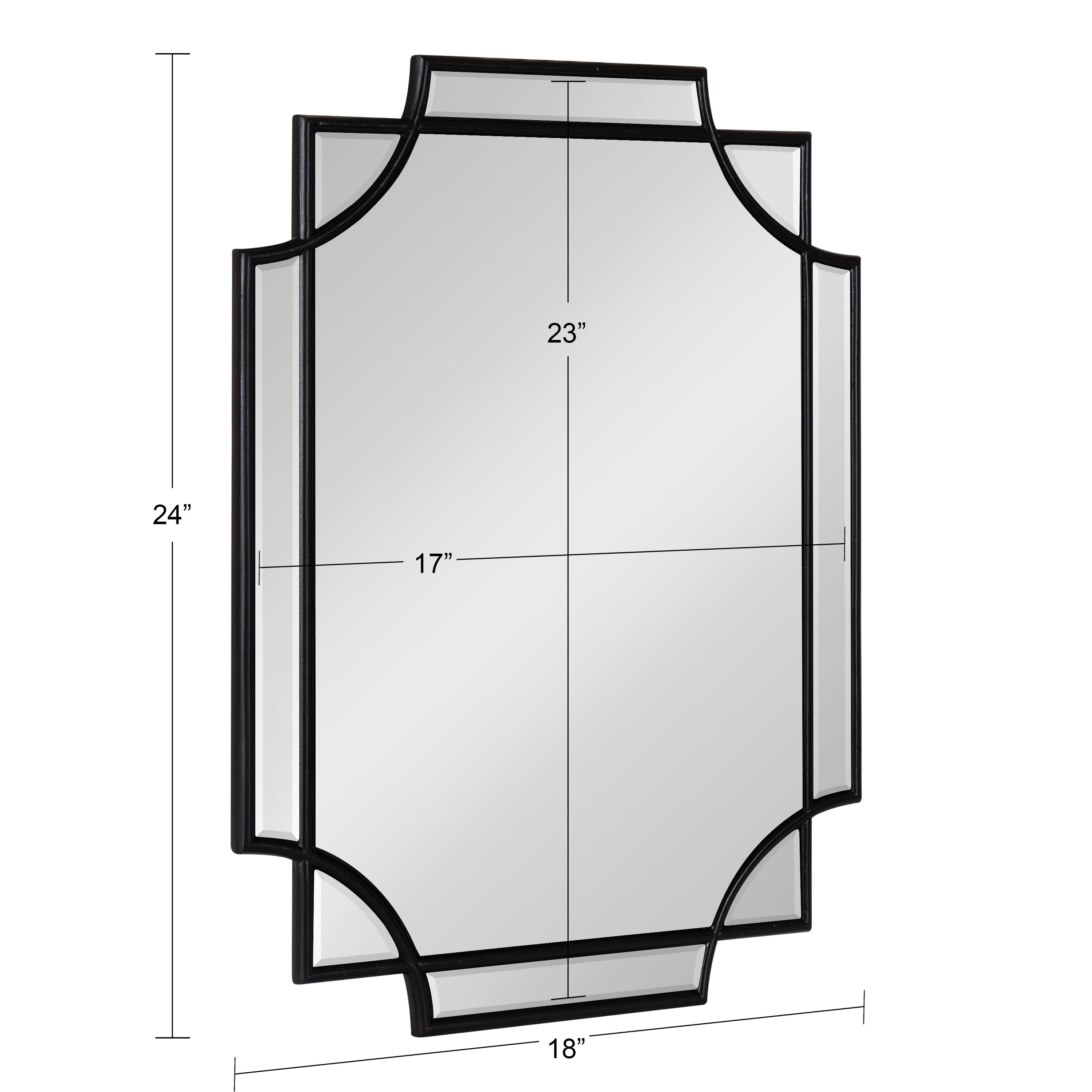 Scallop Mirror 18x24 Black 5