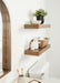 Floating Shelf 2 Piece 24 Inch Rustic Brown 8