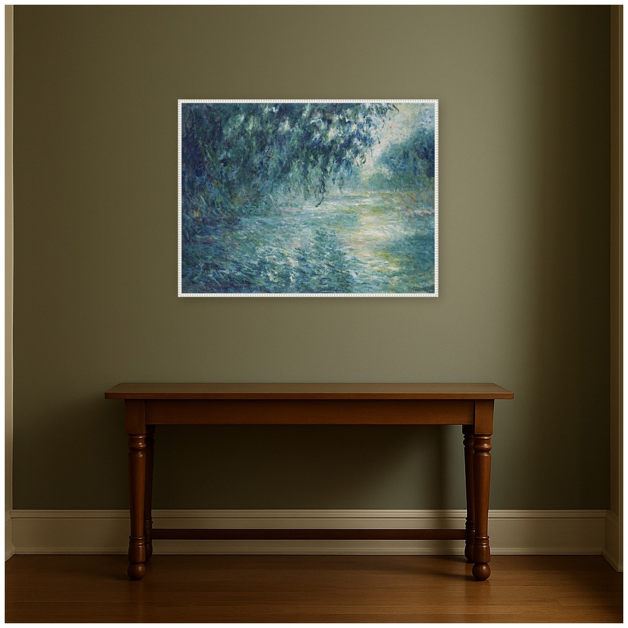 Framed Canvas 42x32 Sylvie Beaded White 7