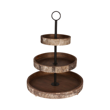Tiered Tray Brown 16" Diameter 1