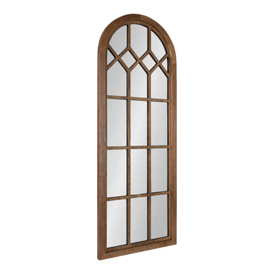 Windowpane Mirror Rustic Brown 18x47 1