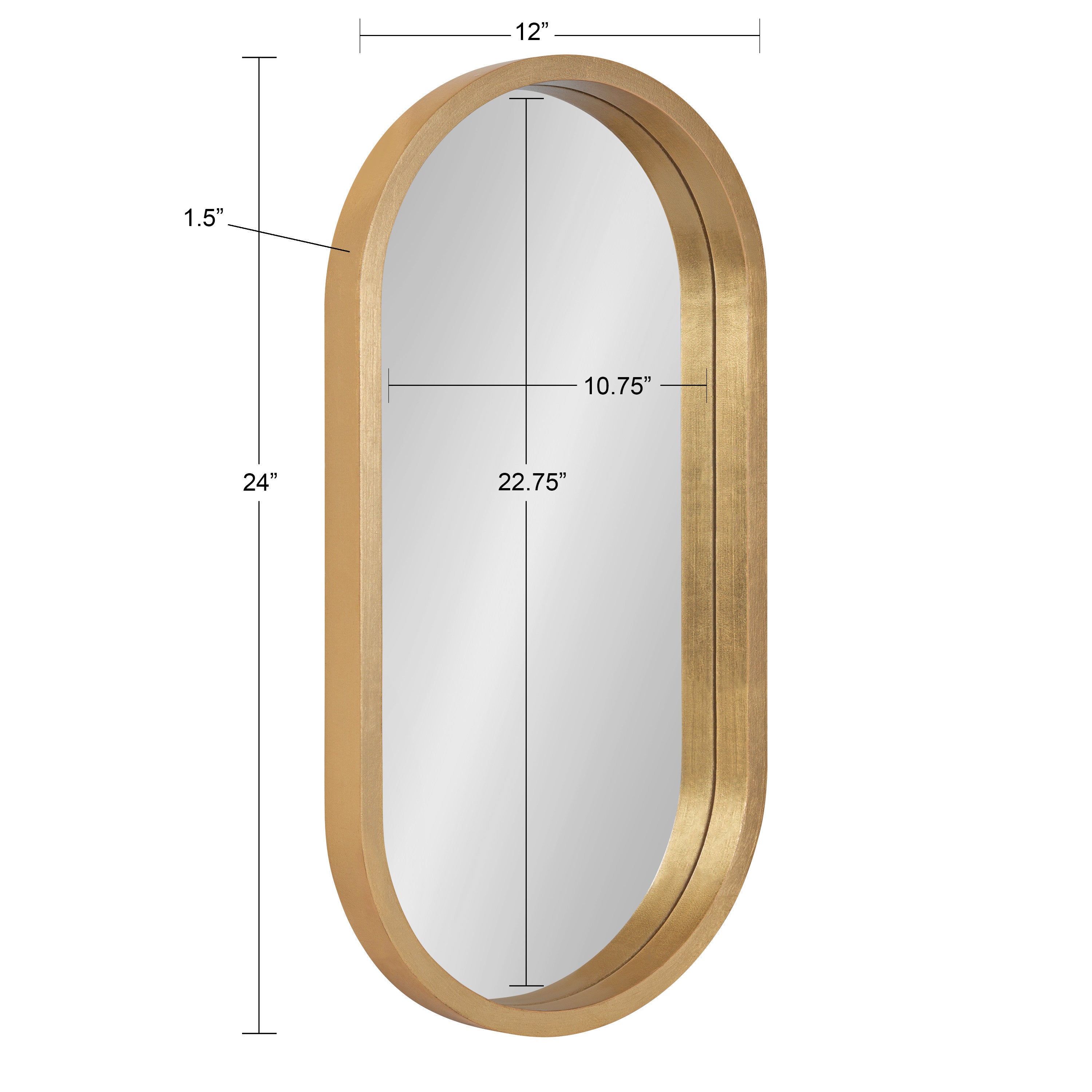 Capsule Mirror Gold 12x24 6
