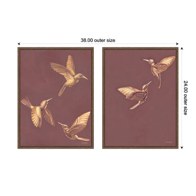 Art Set Sylvie Walnut 2 Piece Set 18x24 2