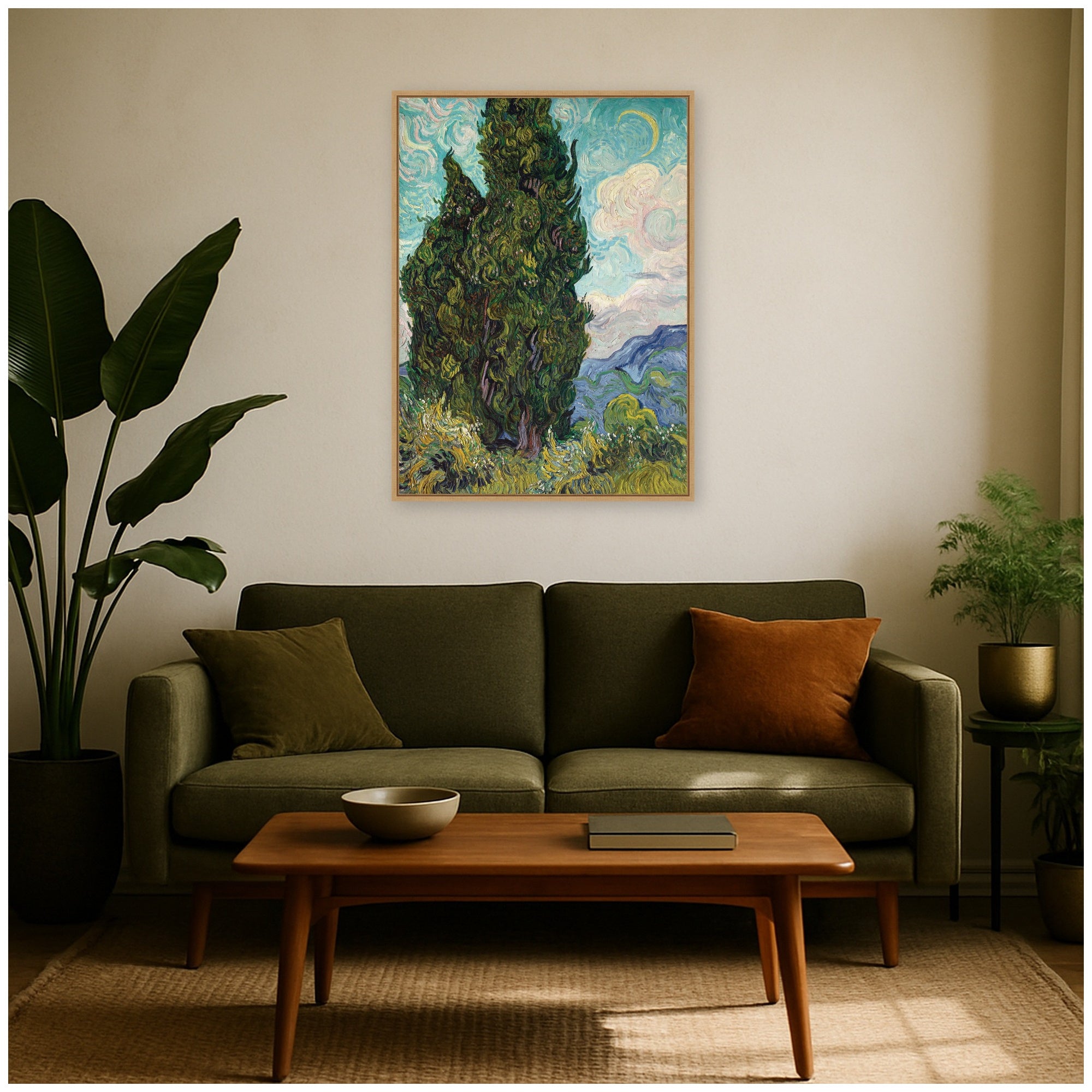 Framed Canvas 28x38 Sylvie Natural 6