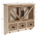 Cabinet Rustic Brown White 21x6x20 6