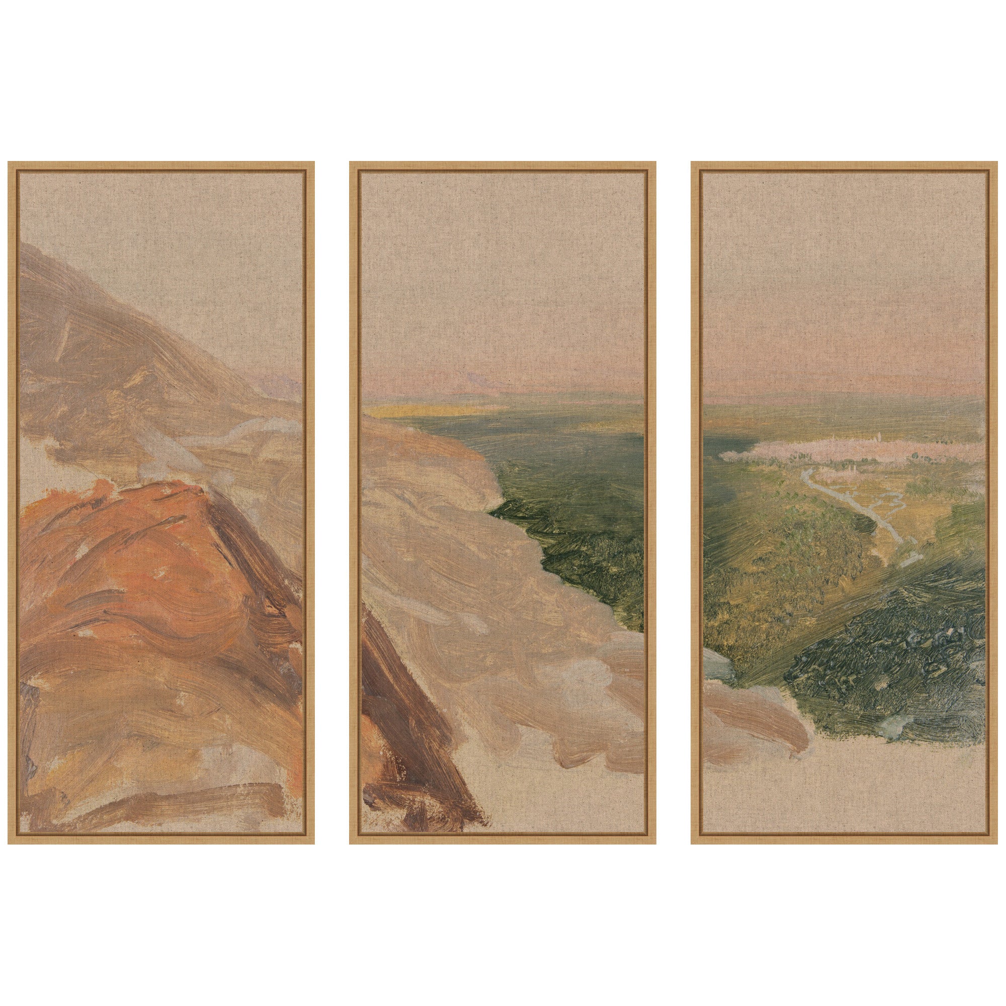 Art Set 3 Piece Set 18x40 Sylvie Natural 1
