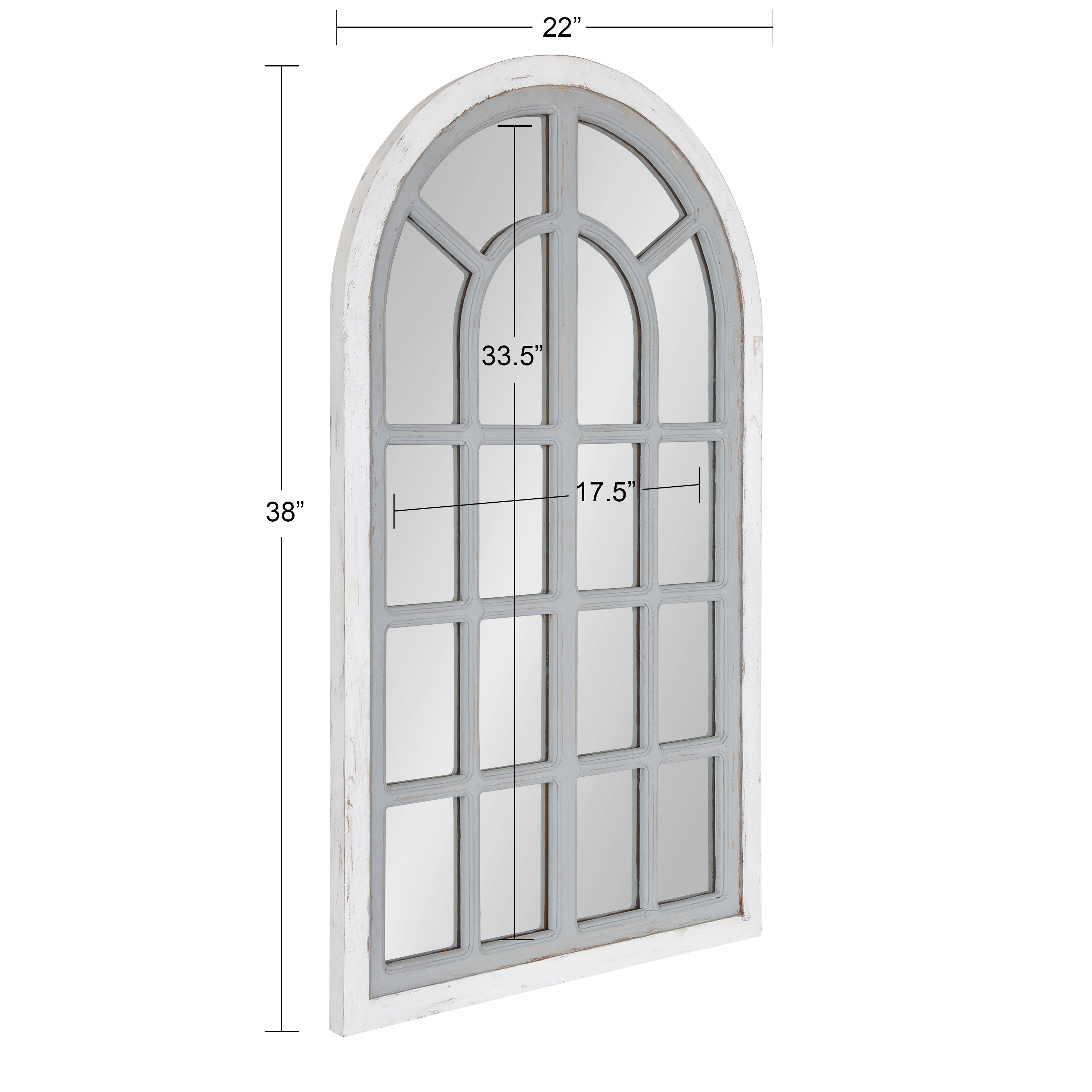 Windowpane Mirror Gray 22x38 5