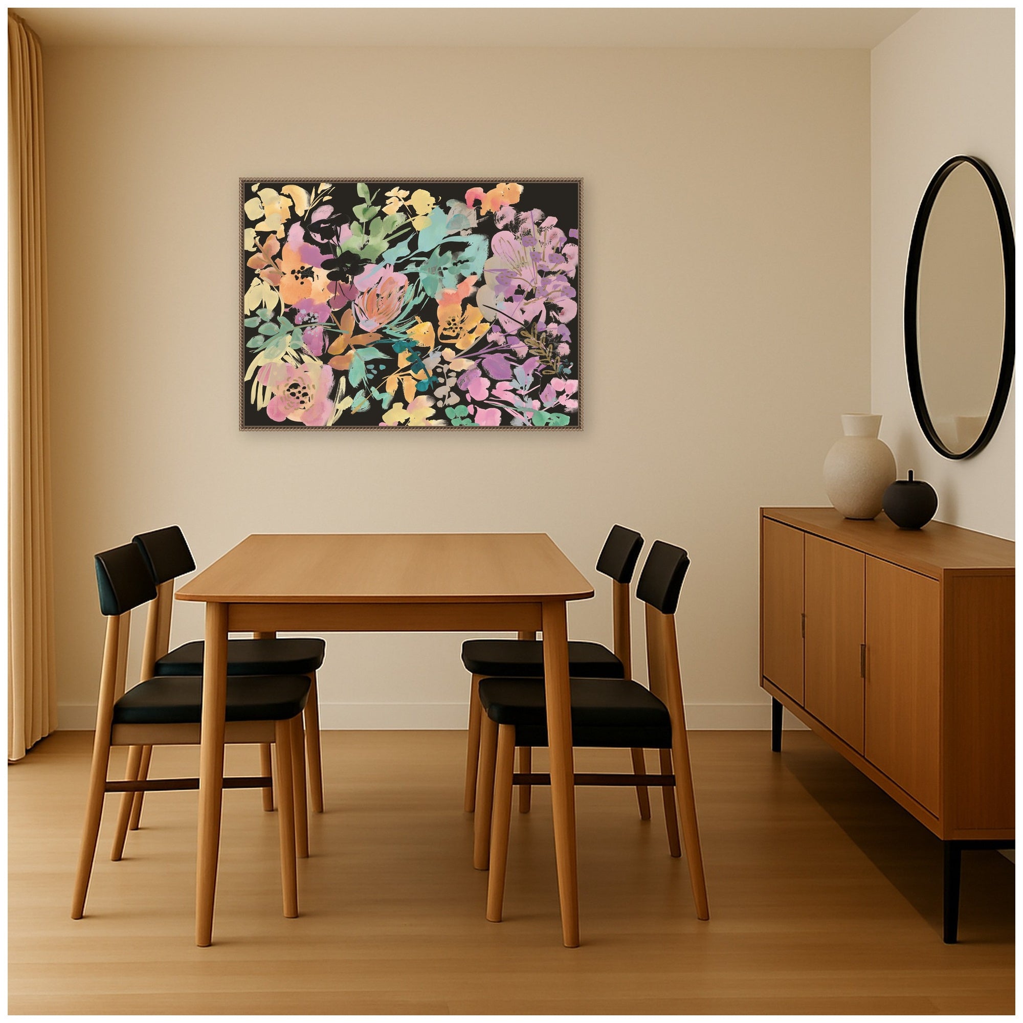 Framed Canvas 38x28 Sylvie Beaded Dark Gold 6