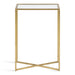 Side Table Clear Gold 16x8x24 3