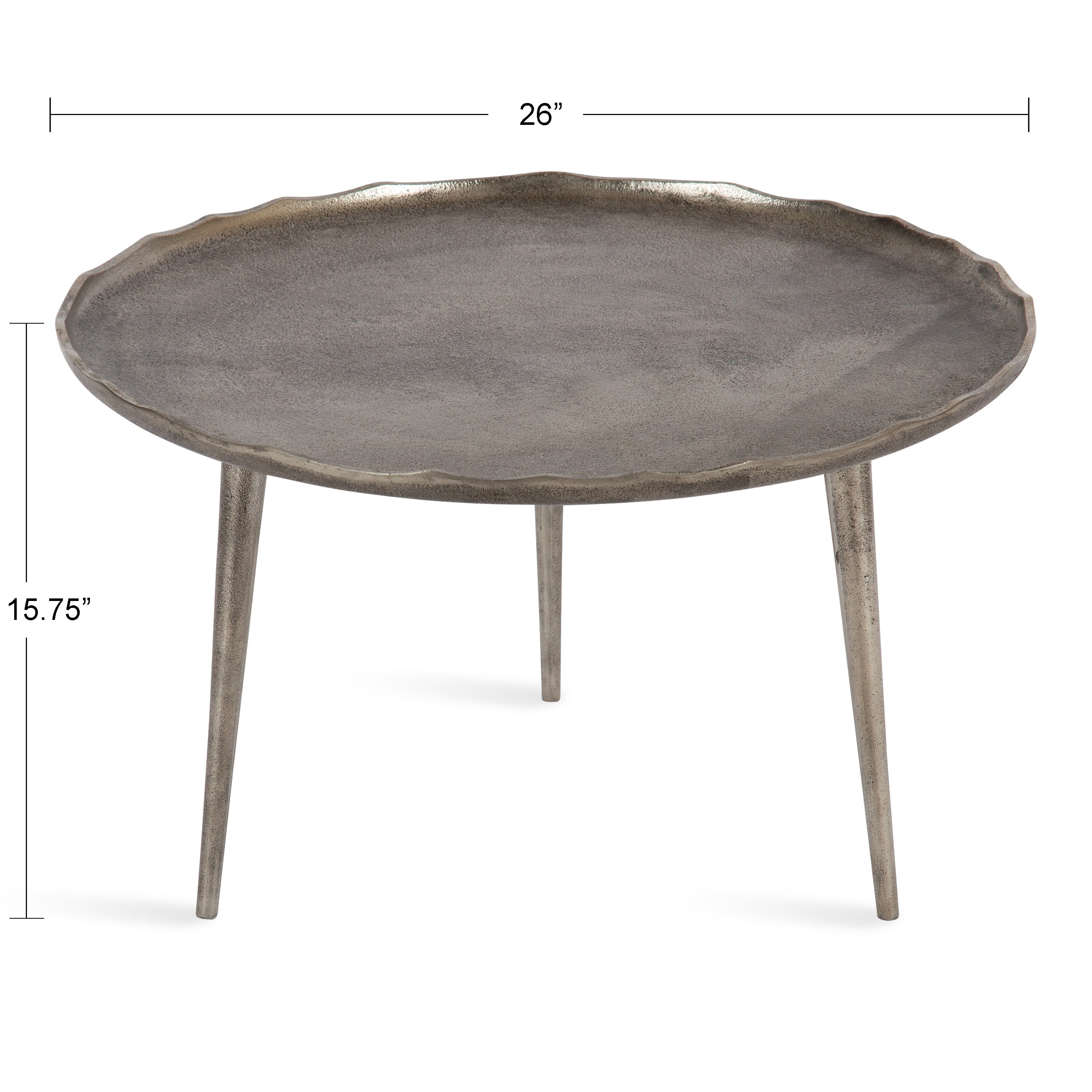 Coffee Table 26x26x16 Silver 2