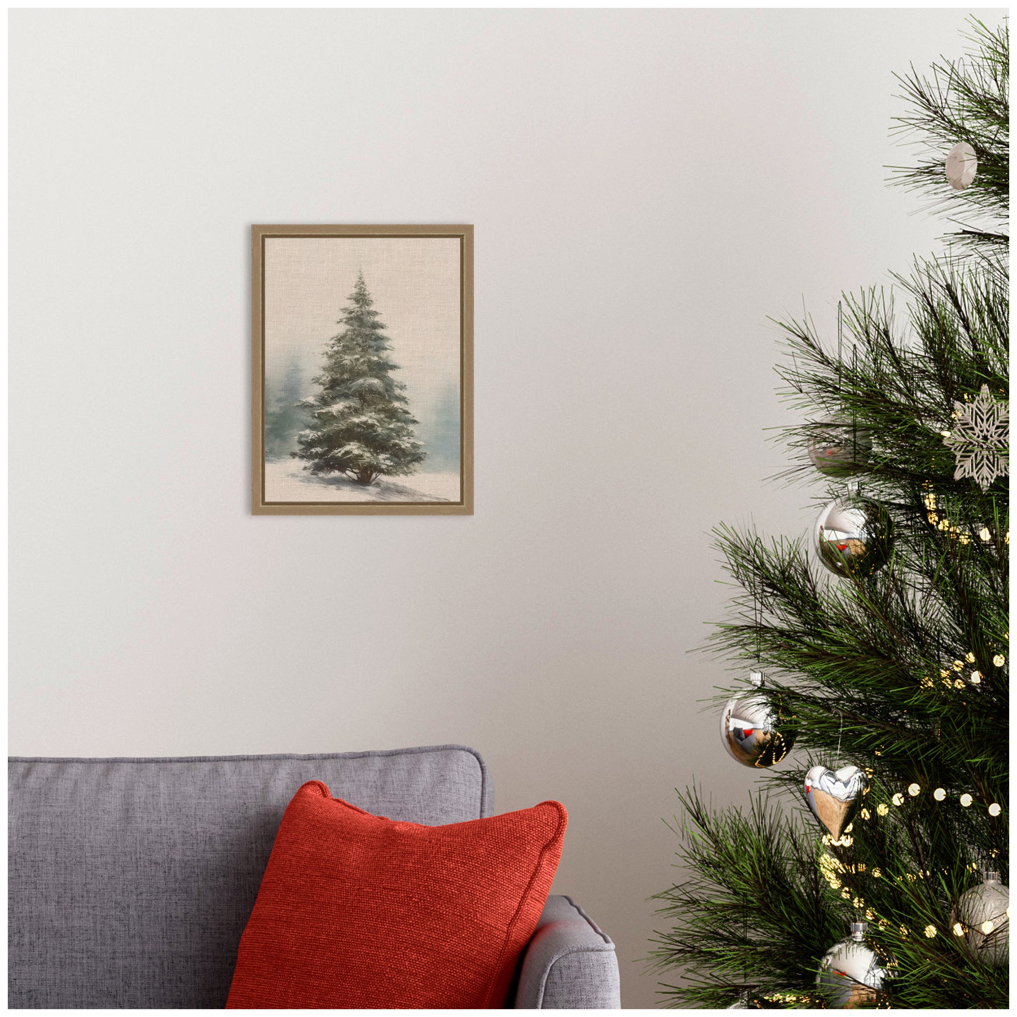 Framed Canvas Sylvie Dark Gold 10x13 5