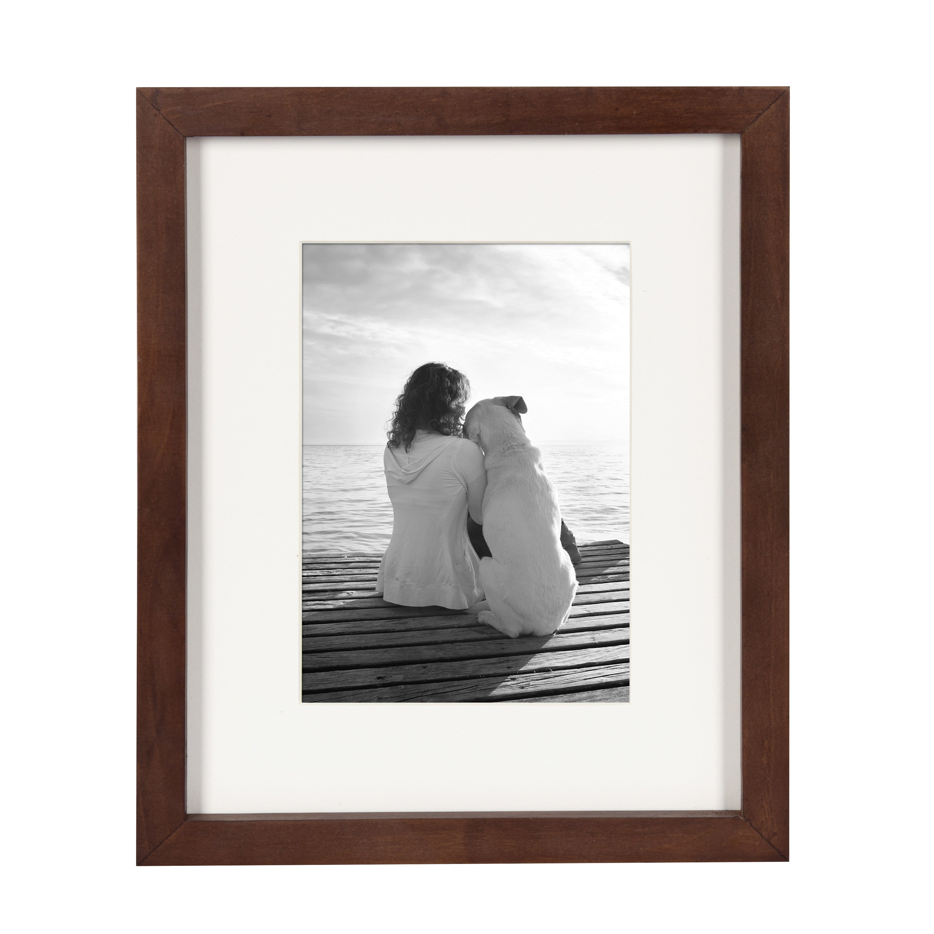 Tabletop Frame Walnut Brown 8x10 matted to 5x7 2