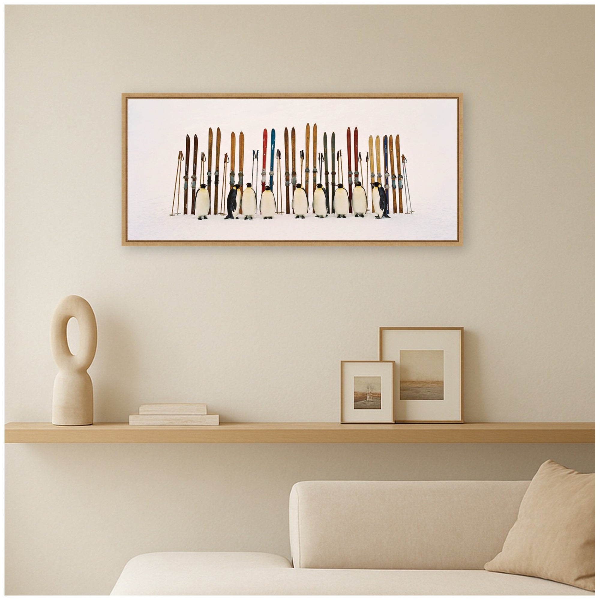 Framed Canvas Sylvie Natural 40x18 5