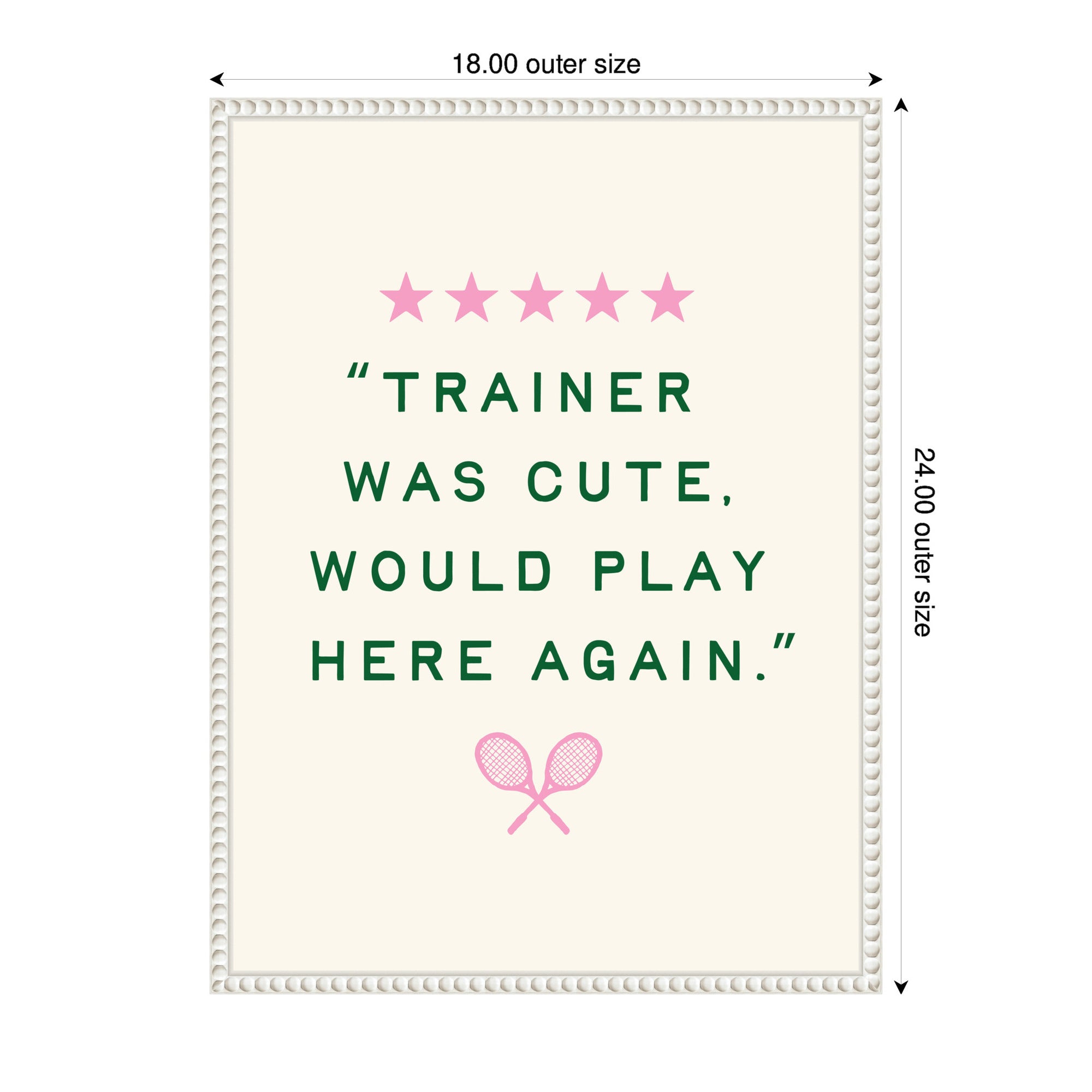 Trainer Was Cute Would Play Here Again, by Lucky Guava Framed Canvas Wall Art Print