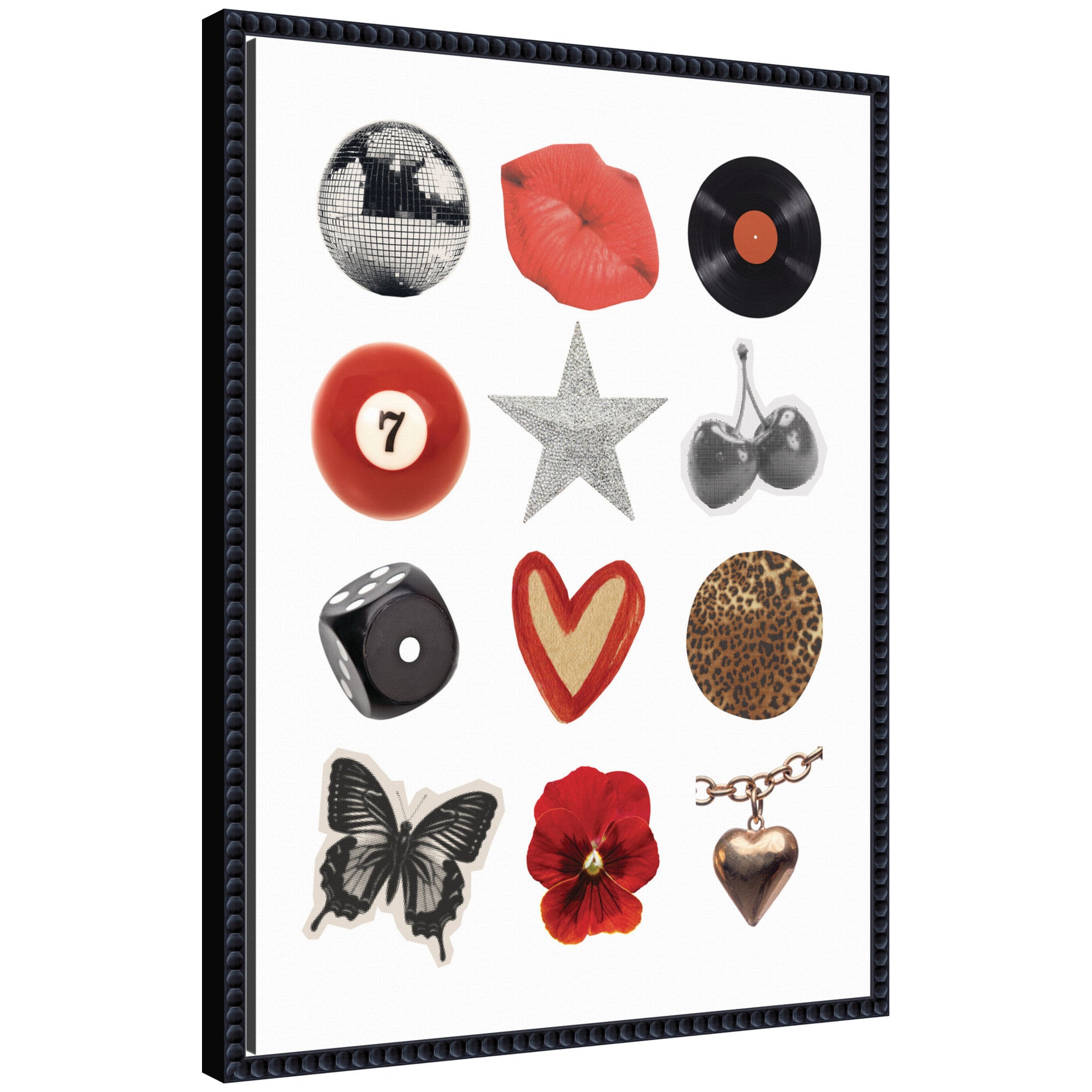 Cool Girl Collage by Megan Ryan Framed Canvas Wall Art Print