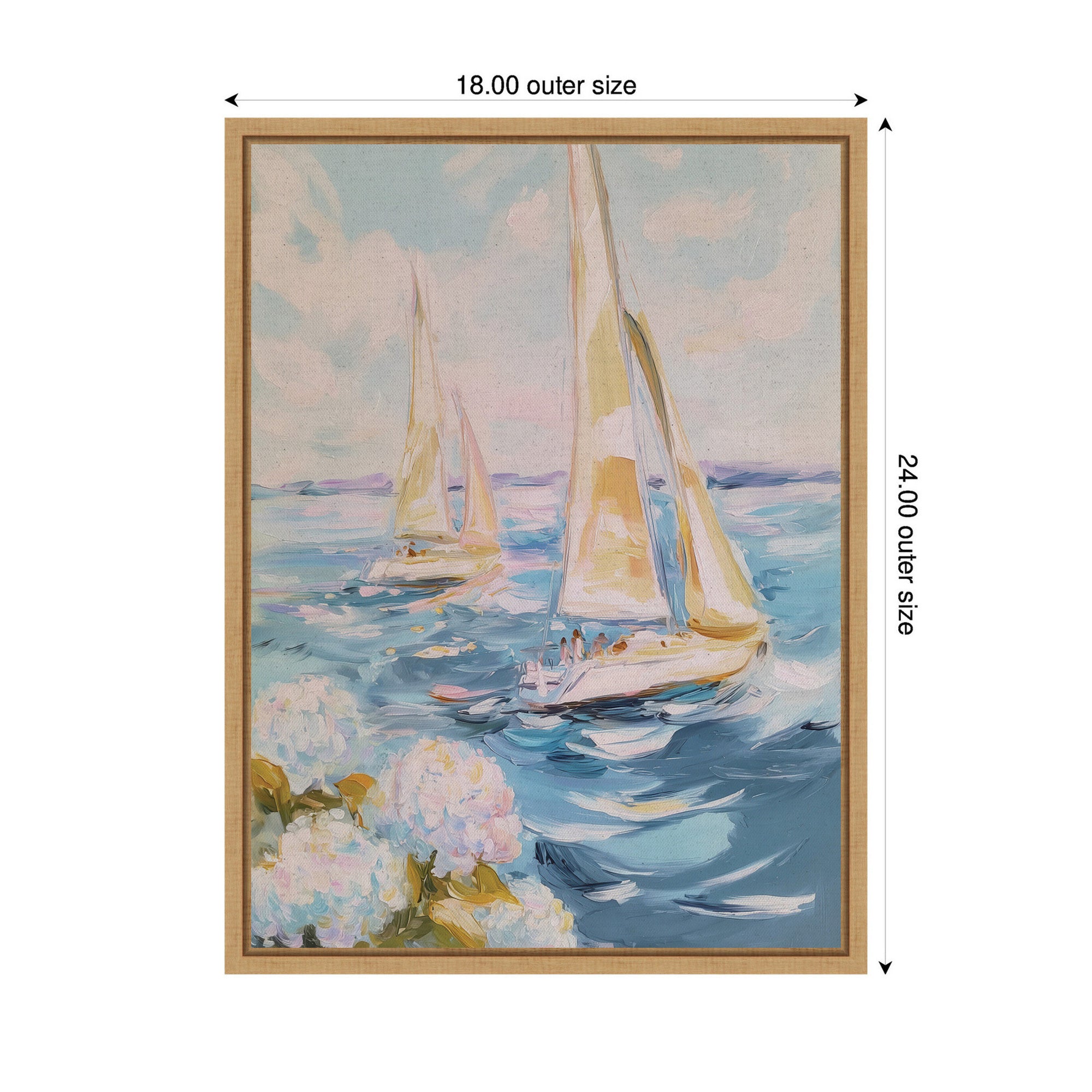 Framed Canvas Sylvie Natural 18x24 2