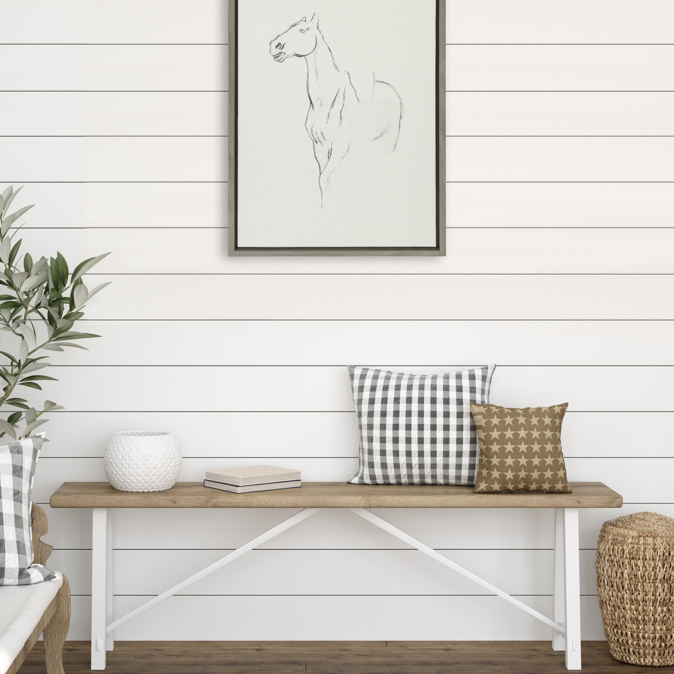 Framed Canvas 18x24 Sylvie Graywash 5