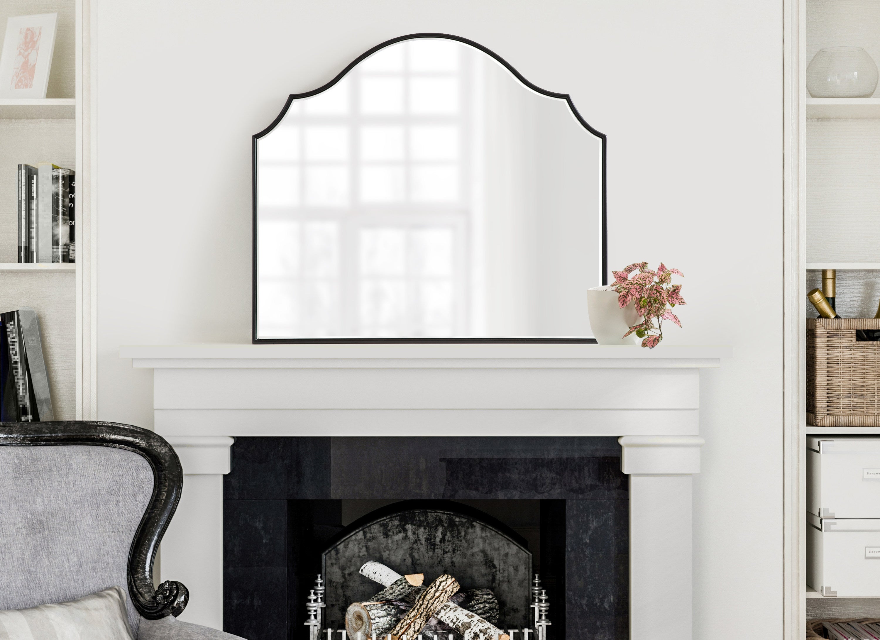 Arch Mirror Black 32x28 8
