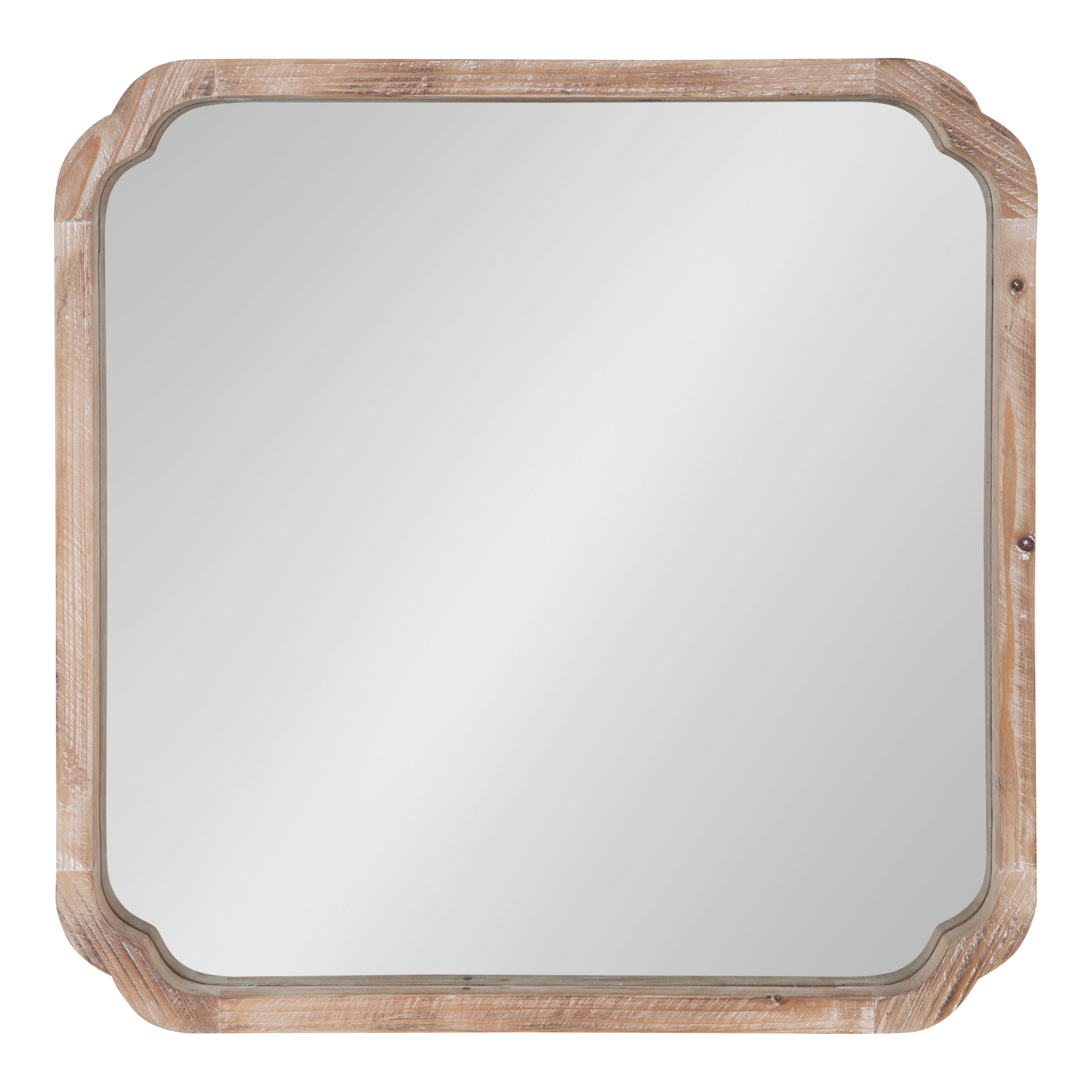 Scallop Mirror Rustic Brown 24x24 2