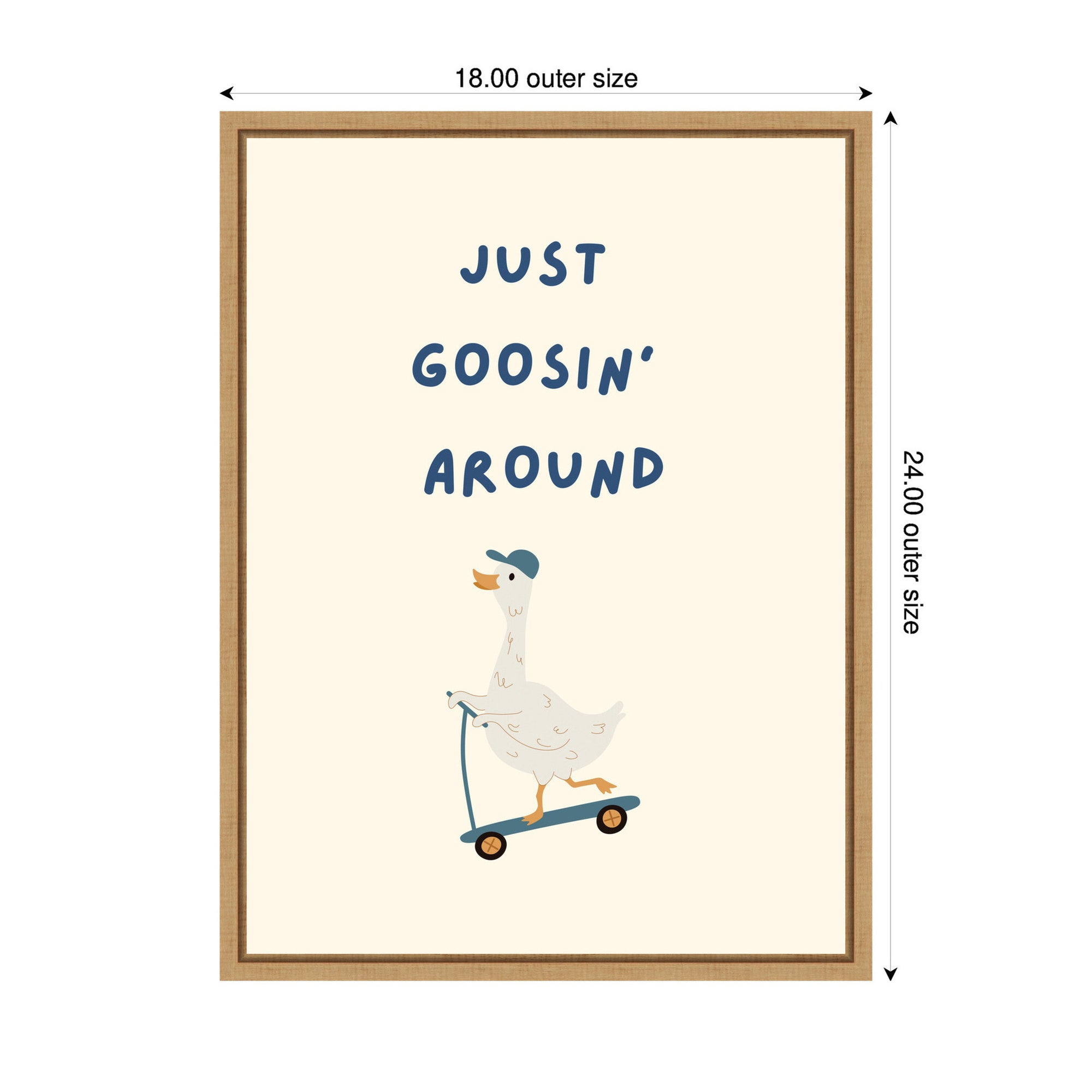 Just Goosin Around by Laura Moss Framed Canvas Wall Art Print